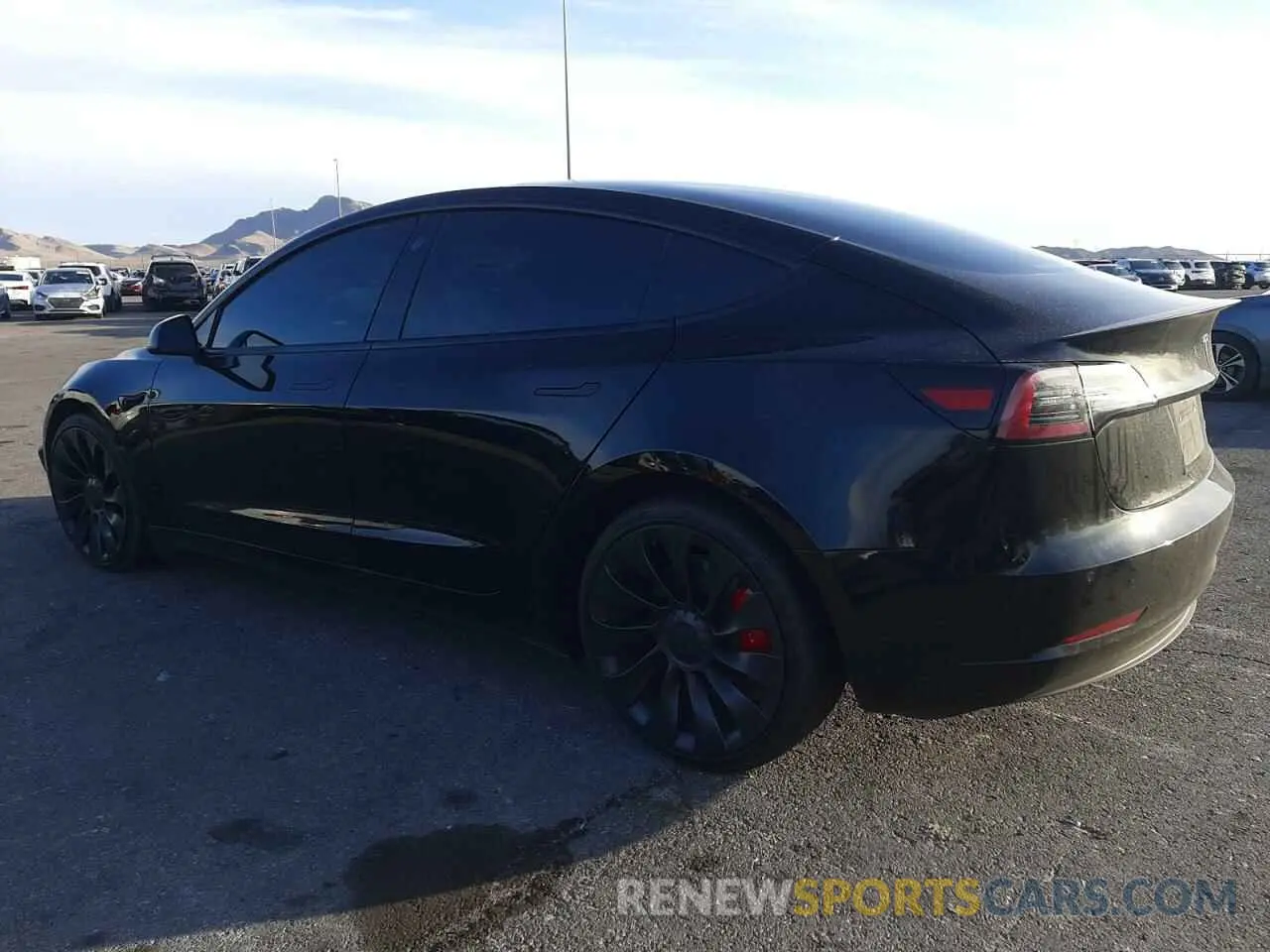 2 fotografías del automóvil dañado 5YJ3E1EC5MF093659 TESLA MODEL 3 2021