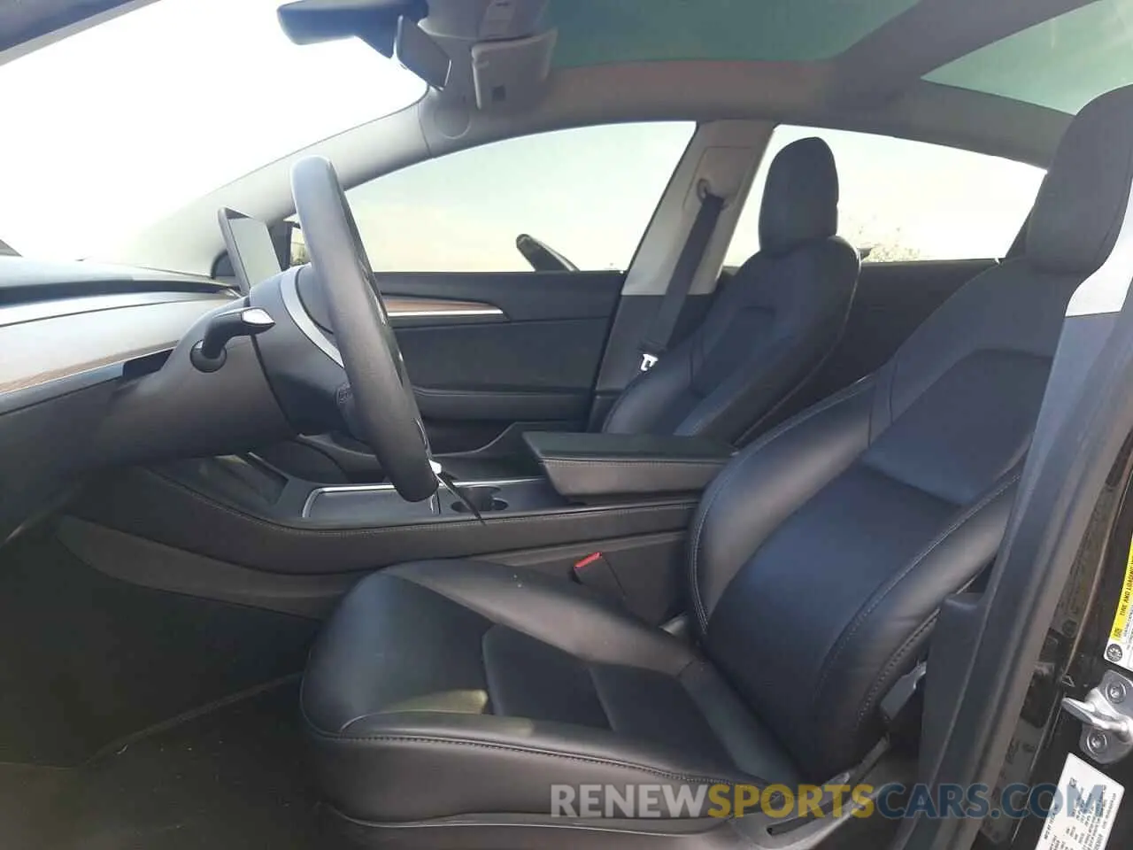 7 fotografías del automóvil dañado 5YJ3E1EC5MF093659 TESLA MODEL 3 2021