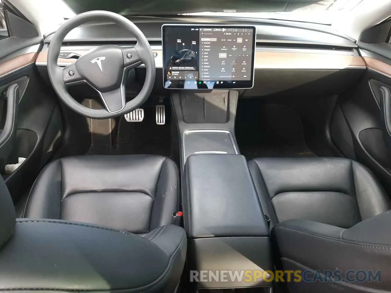 8 fotografías del automóvil dañado 5YJ3E1EC5MF093659 TESLA MODEL 3 2021