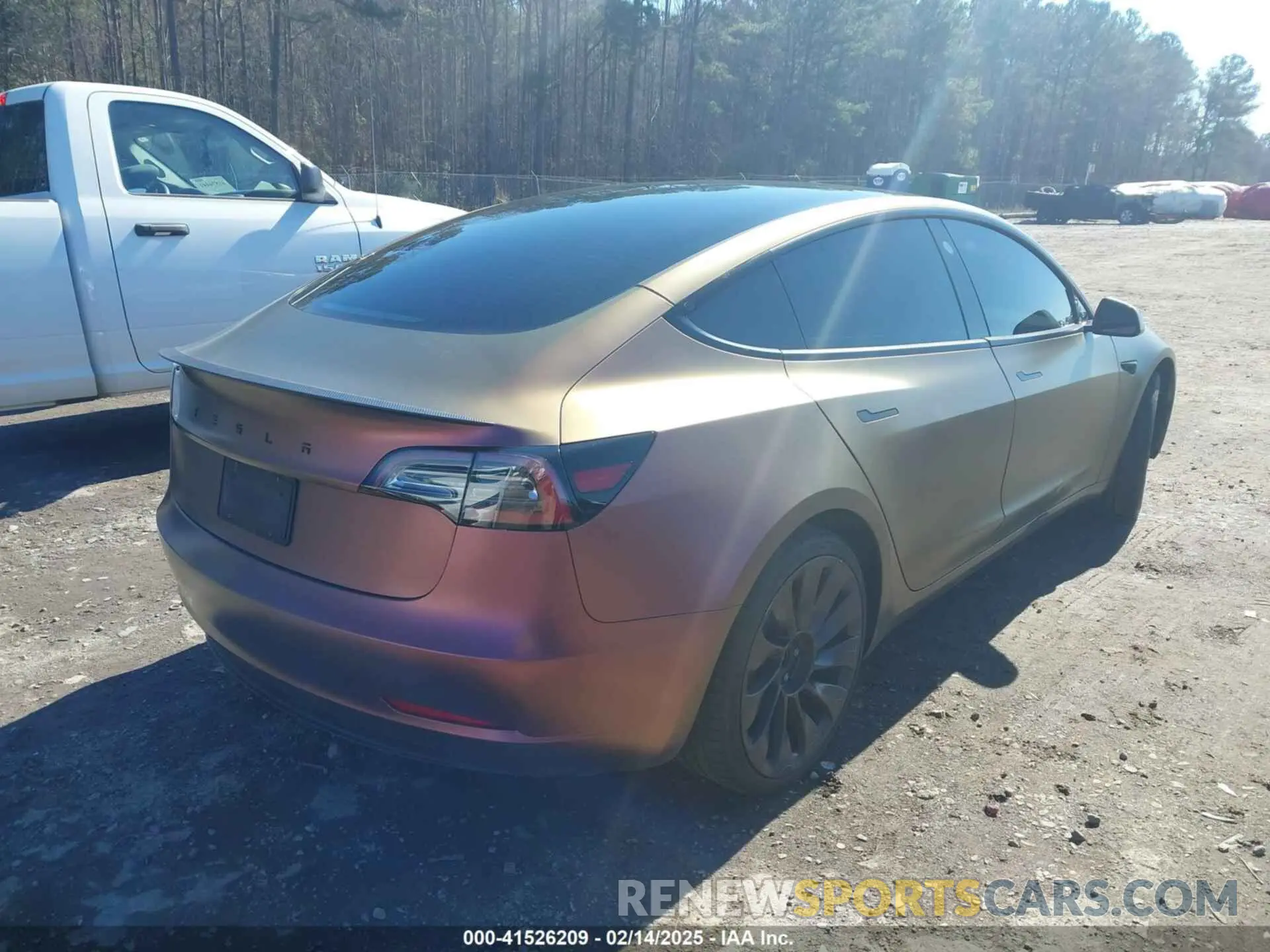 4 fotografías del automóvil dañado 5YJ3E1EC5MF849832 TESLA MODEL 3 2021