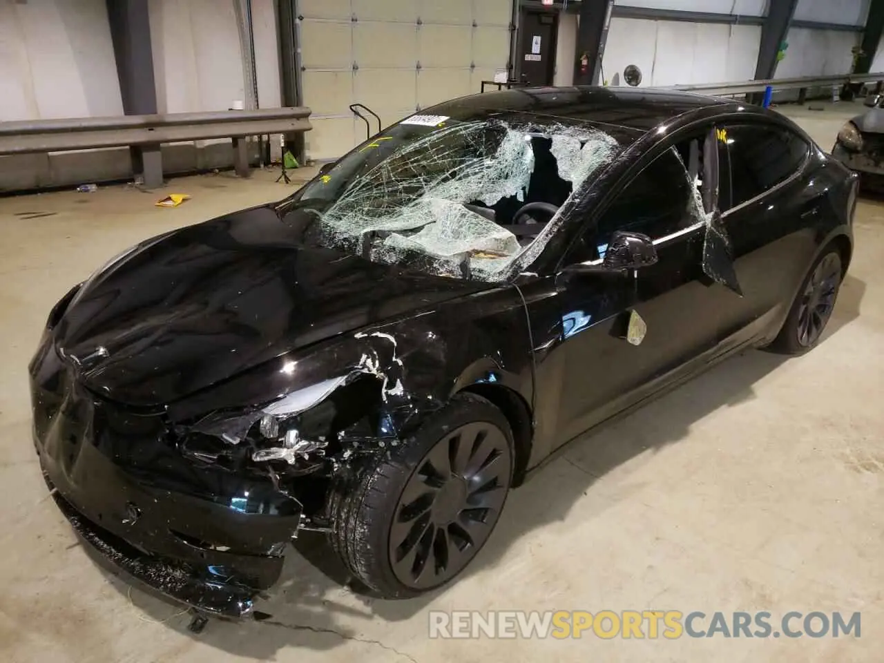 2 fotografías del automóvil dañado 5YJ3E1EC6MF001619 TESLA MODEL 3 2021