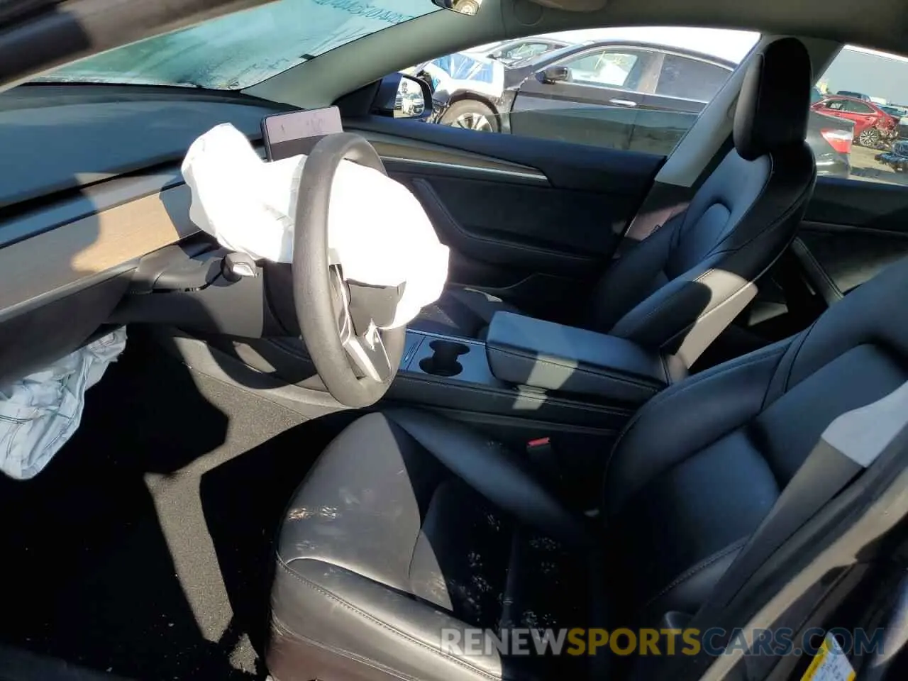 7 fotografías del automóvil dañado 5YJ3E1EC6MF072576 TESLA MODEL 3 2021