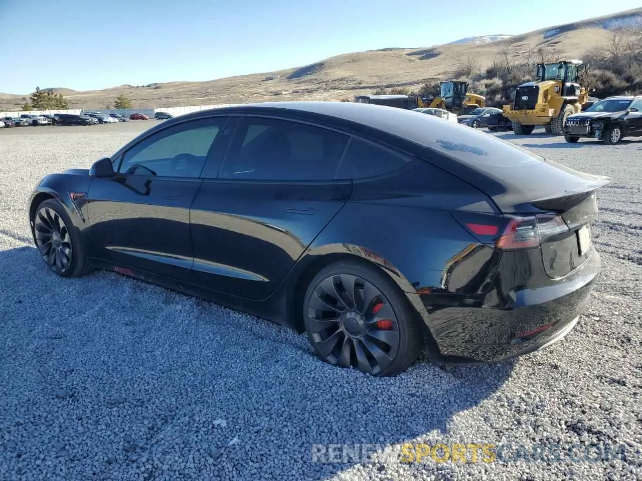 2 fotografías del automóvil dañado 5YJ3E1EC6MF935716 TESLA MODEL 3 2021