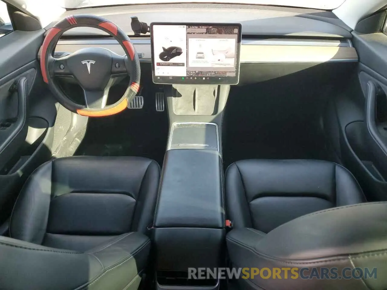 8 fotografías del automóvil dañado 5YJ3E1EC6MF935716 TESLA MODEL 3 2021