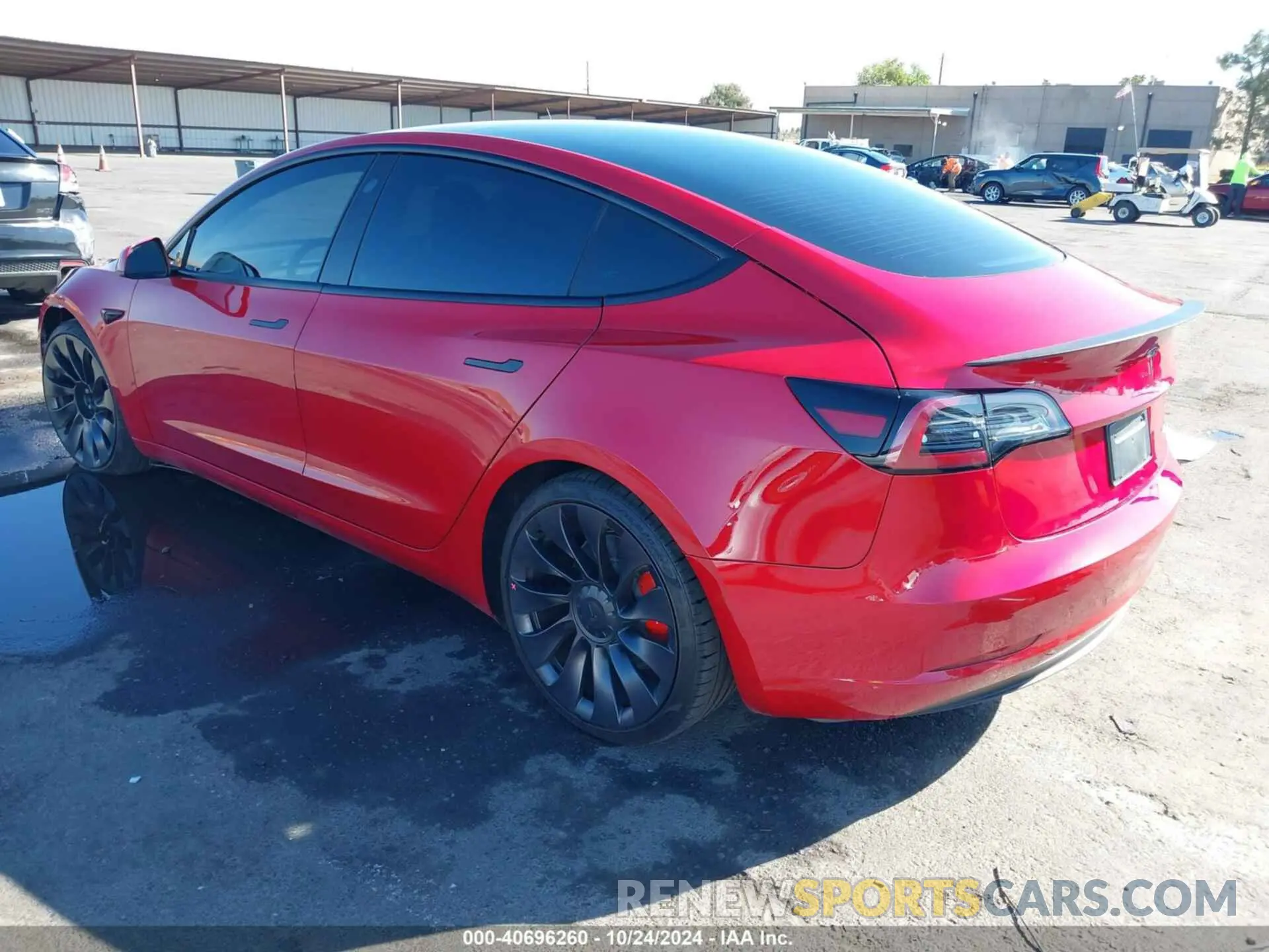 3 fotografías del automóvil dañado 5YJ3E1EC7MF001631 TESLA MODEL 3 2021