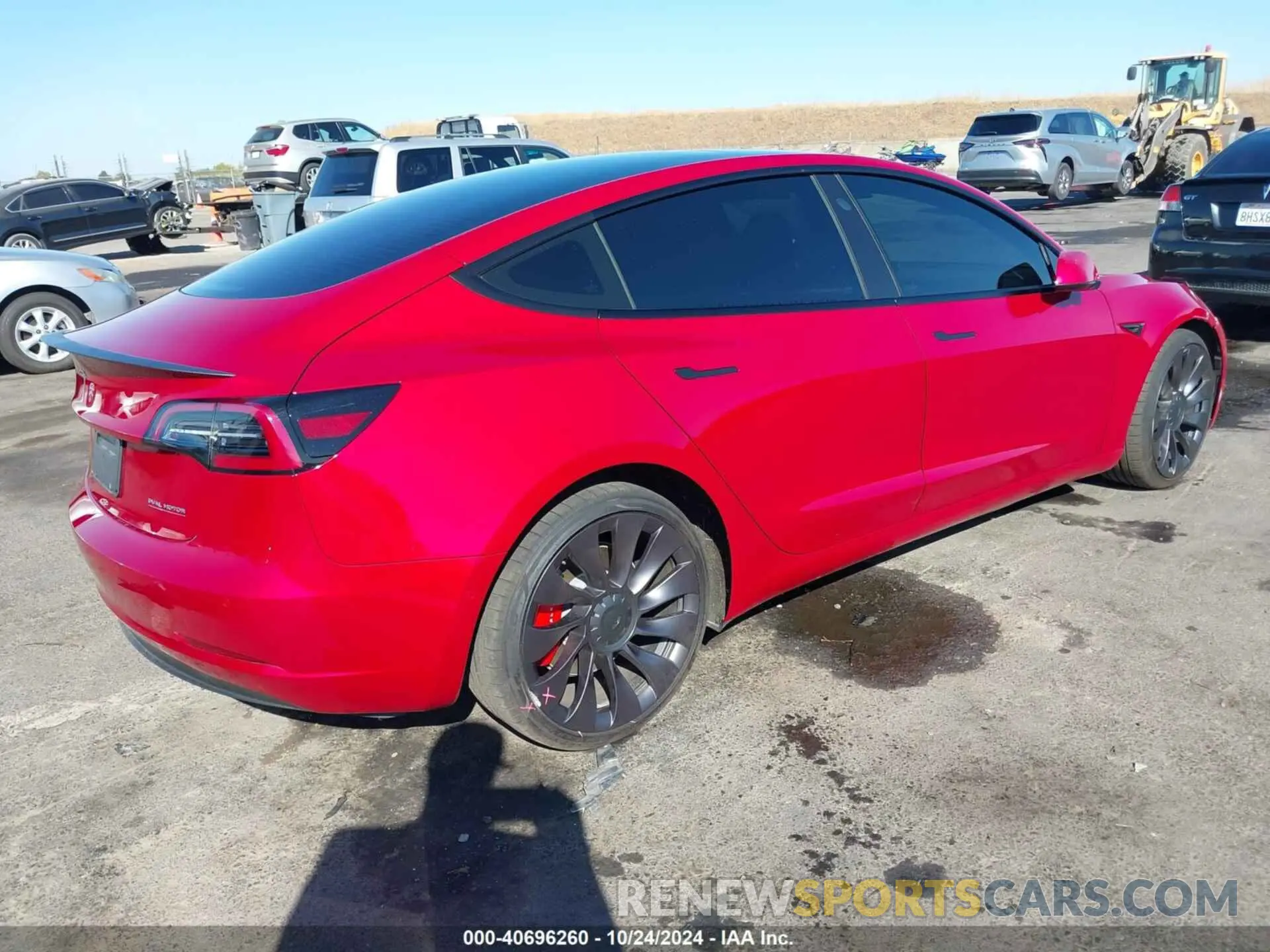 4 fotografías del automóvil dañado 5YJ3E1EC7MF001631 TESLA MODEL 3 2021