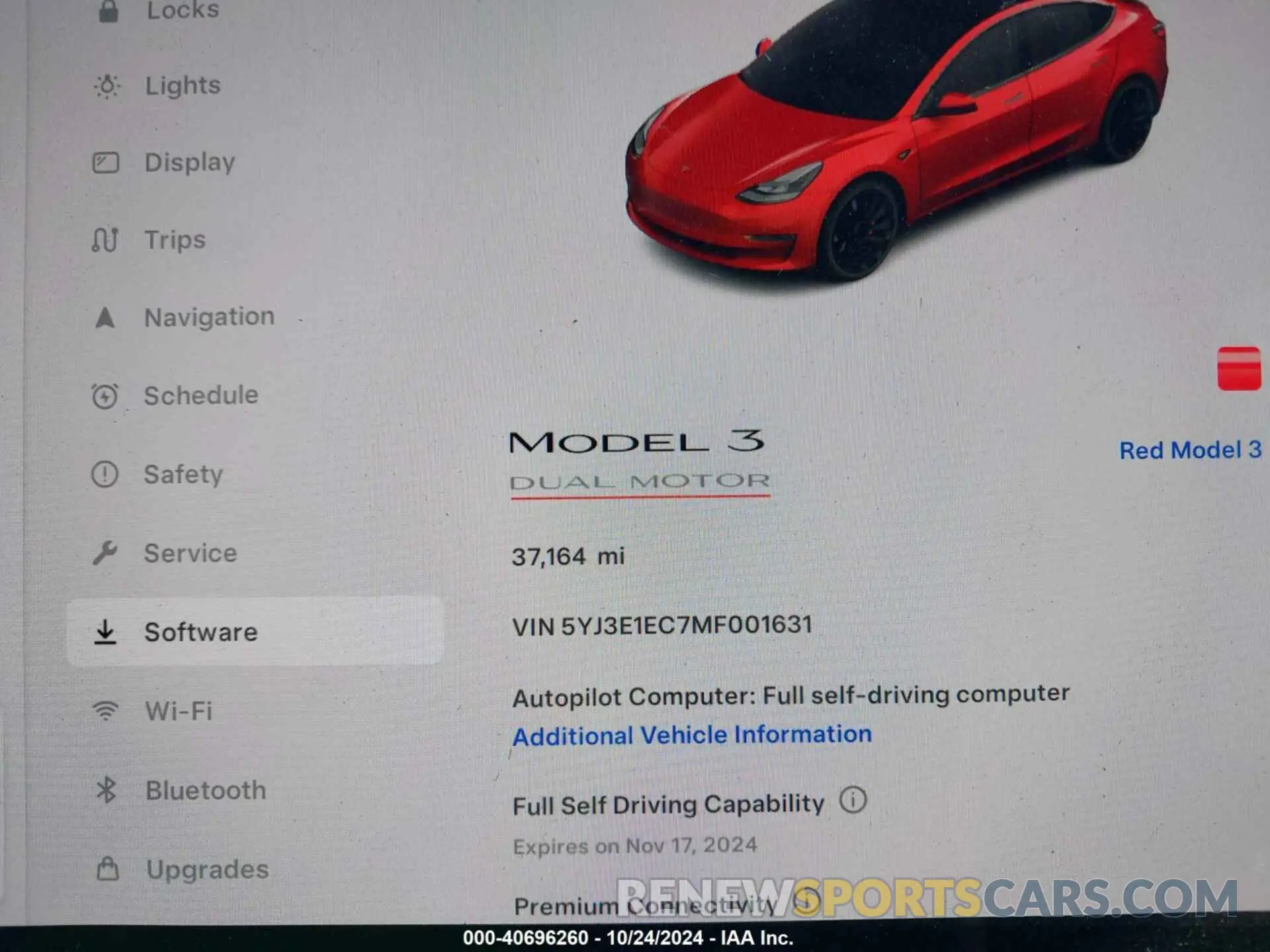 7 fotografías del automóvil dañado 5YJ3E1EC7MF001631 TESLA MODEL 3 2021