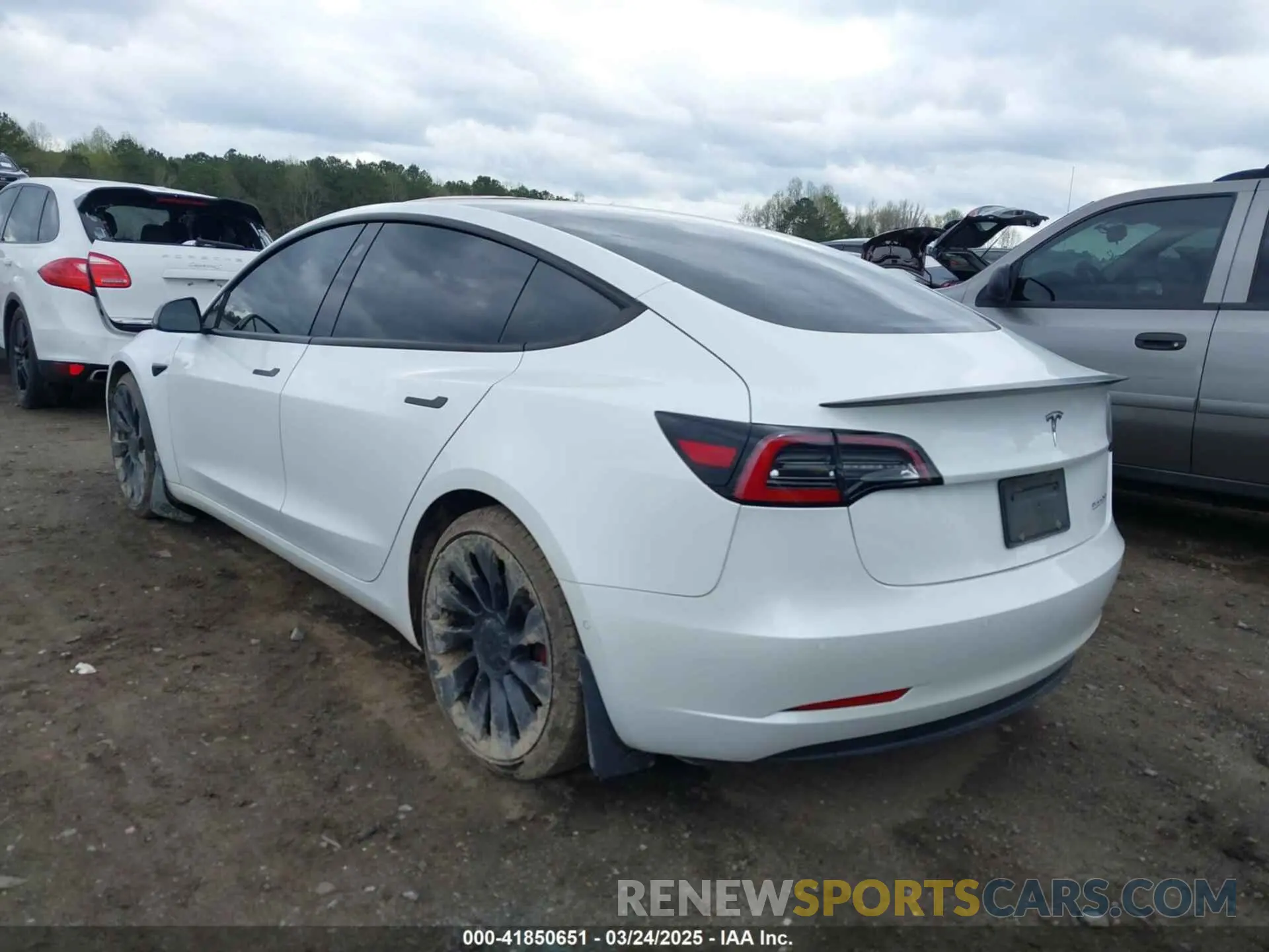 3 fotografías del automóvil dañado 5YJ3E1EC7MF091959 TESLA MODEL 3 2021