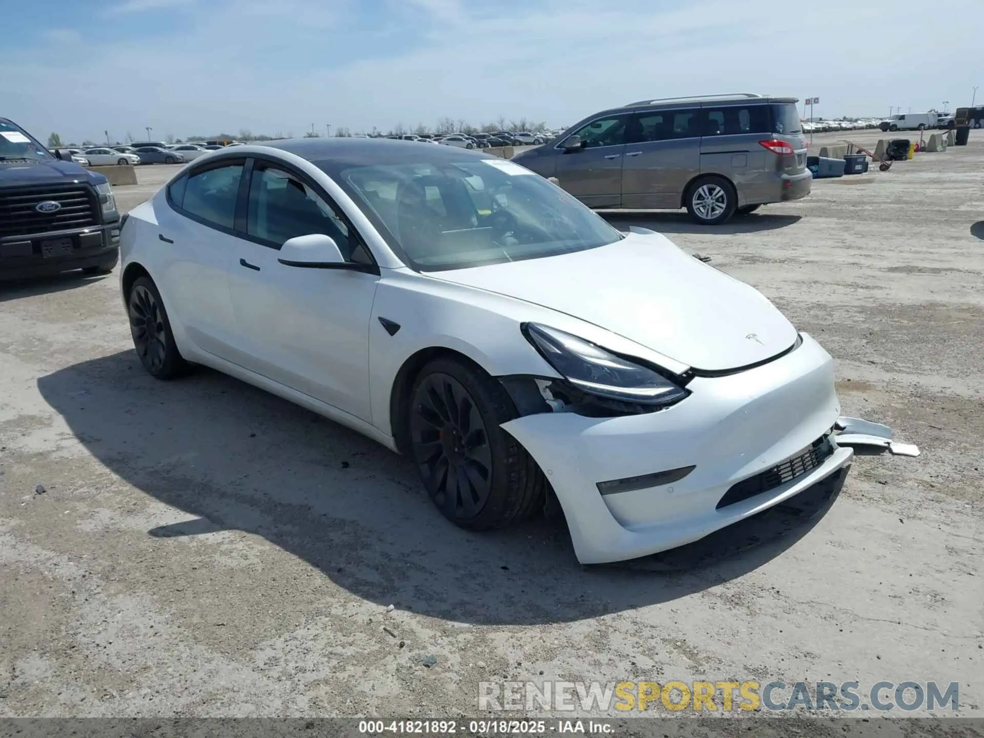 1 fotografías del automóvil dañado 5YJ3E1EC8MF044388 TESLA MODEL 3 2021