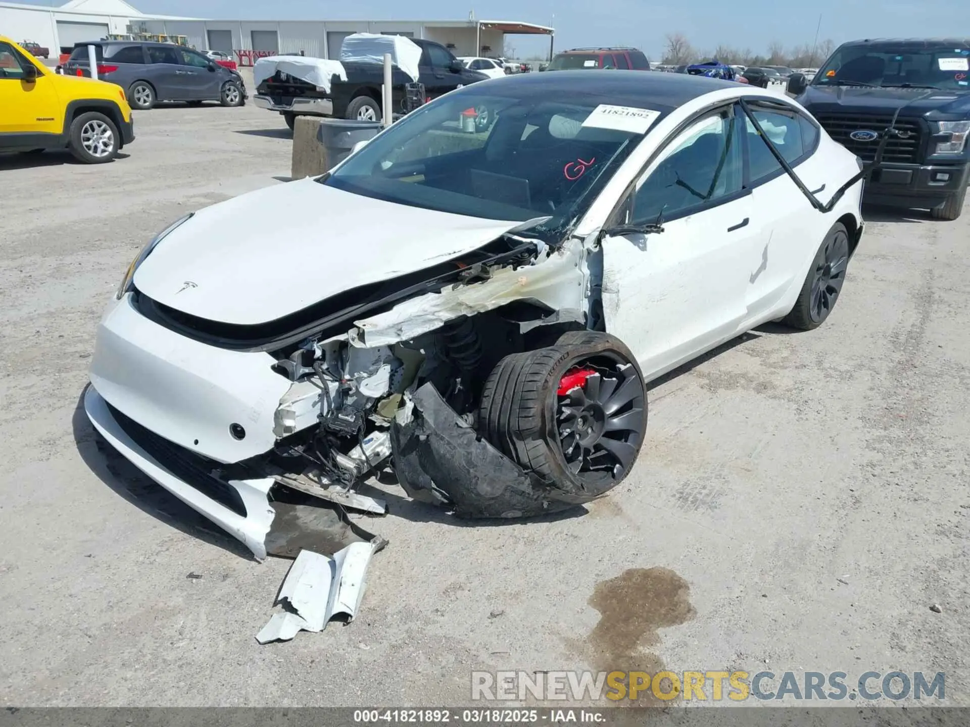 6 fotografías del automóvil dañado 5YJ3E1EC8MF044388 TESLA MODEL 3 2021