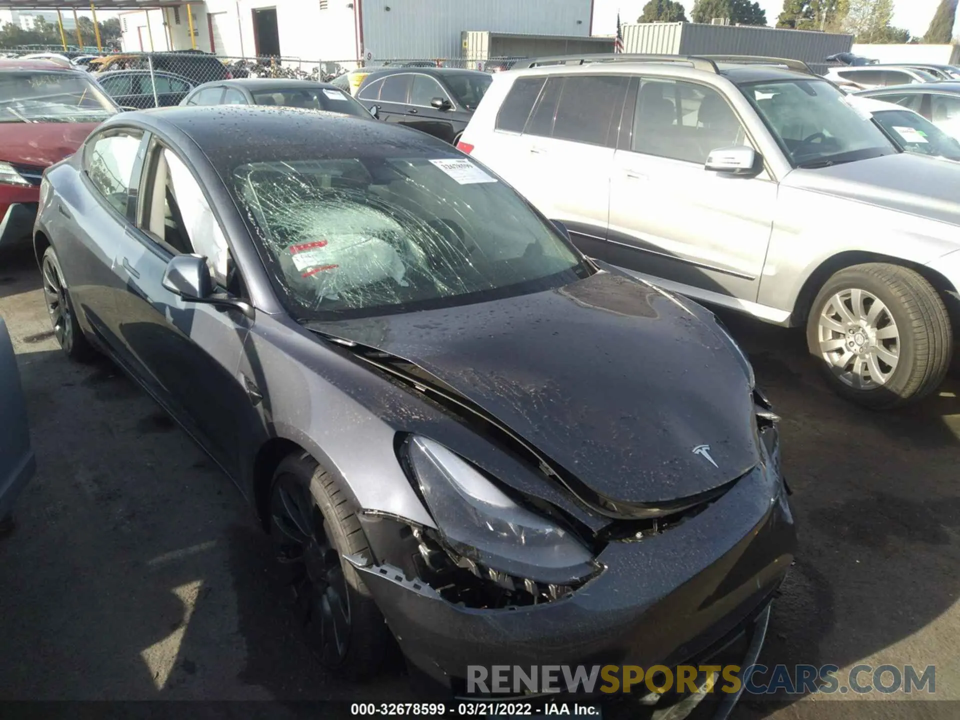 1 fotografías del automóvil dañado 5YJ3E1EC8MF094837 TESLA MODEL 3 2021
