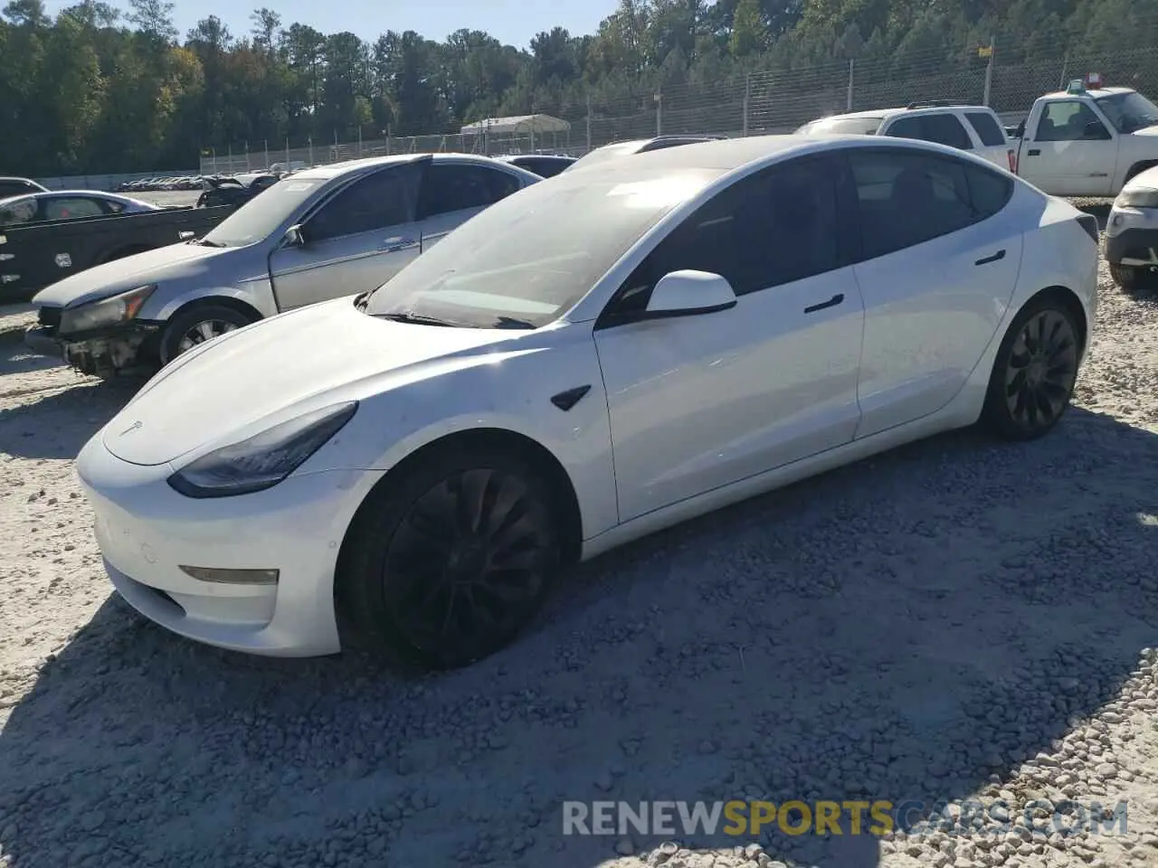 1 fotografías del automóvil dañado 5YJ3E1EC8MF850909 TESLA MODEL 3 2021