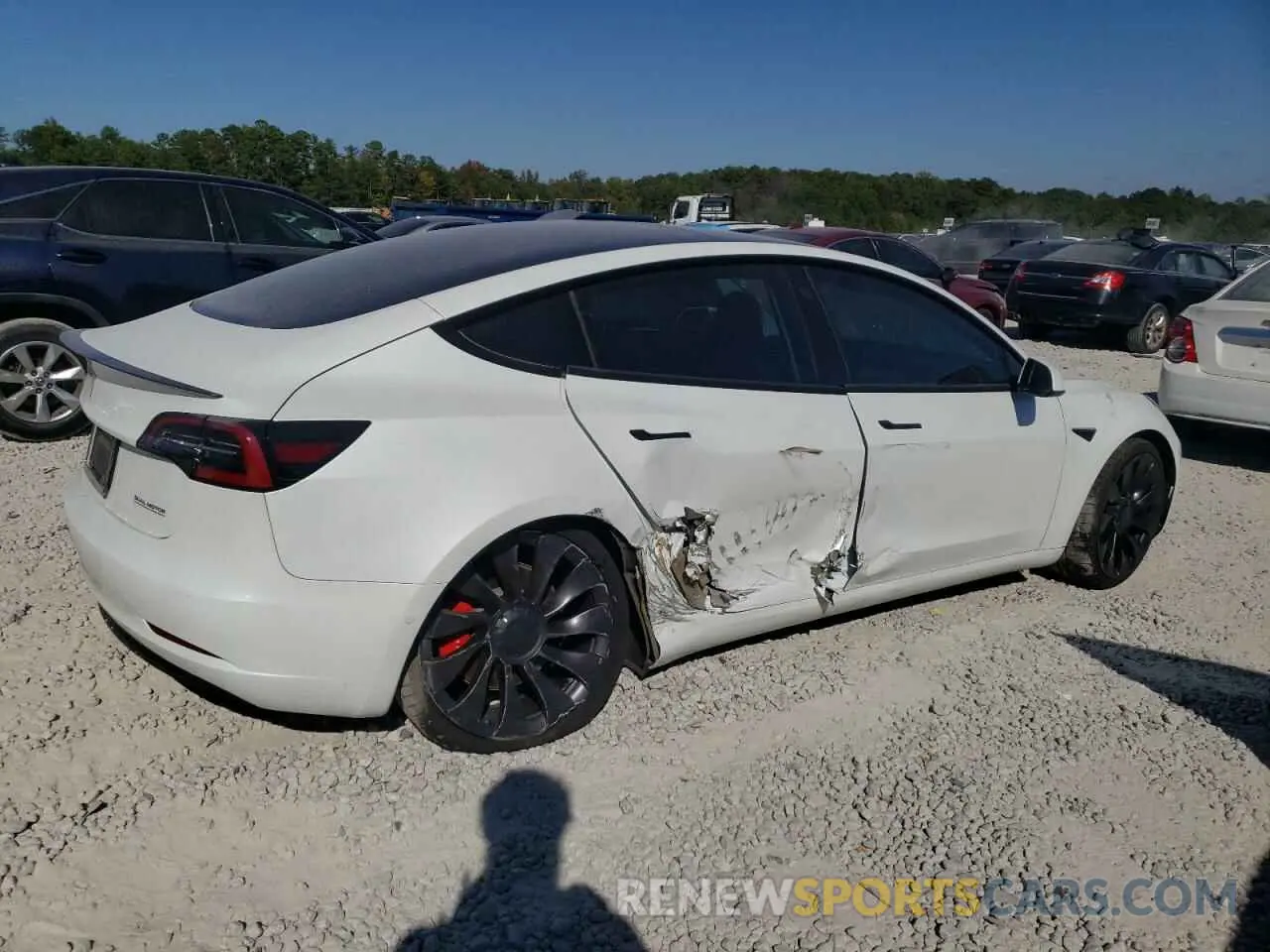 3 fotografías del automóvil dañado 5YJ3E1EC8MF850909 TESLA MODEL 3 2021