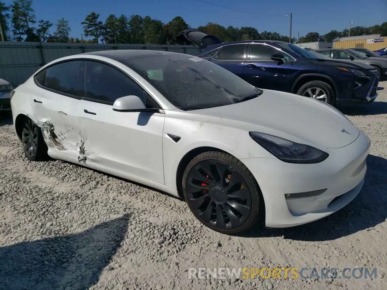 4 fotografías del automóvil dañado 5YJ3E1EC8MF850909 TESLA MODEL 3 2021