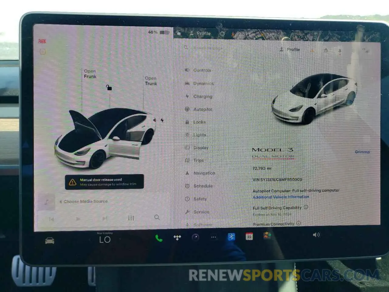 9 fotografías del automóvil dañado 5YJ3E1EC8MF850909 TESLA MODEL 3 2021