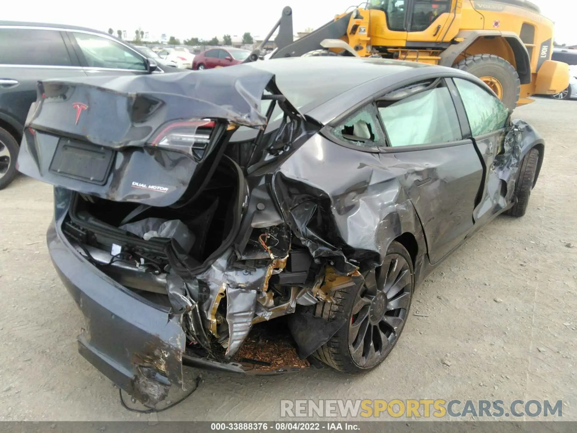 4 fotografías del automóvil dañado 5YJ3E1EC8MF984738 TESLA MODEL 3 2021