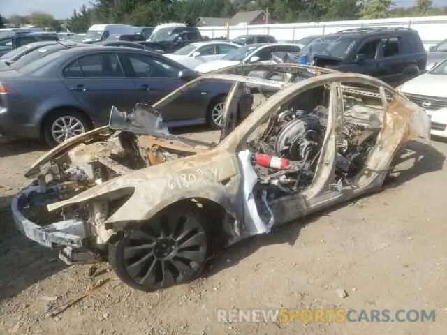 10 fotografías del automóvil dañado 5YJ3E1EC9MF059613 TESLA MODEL 3 2021