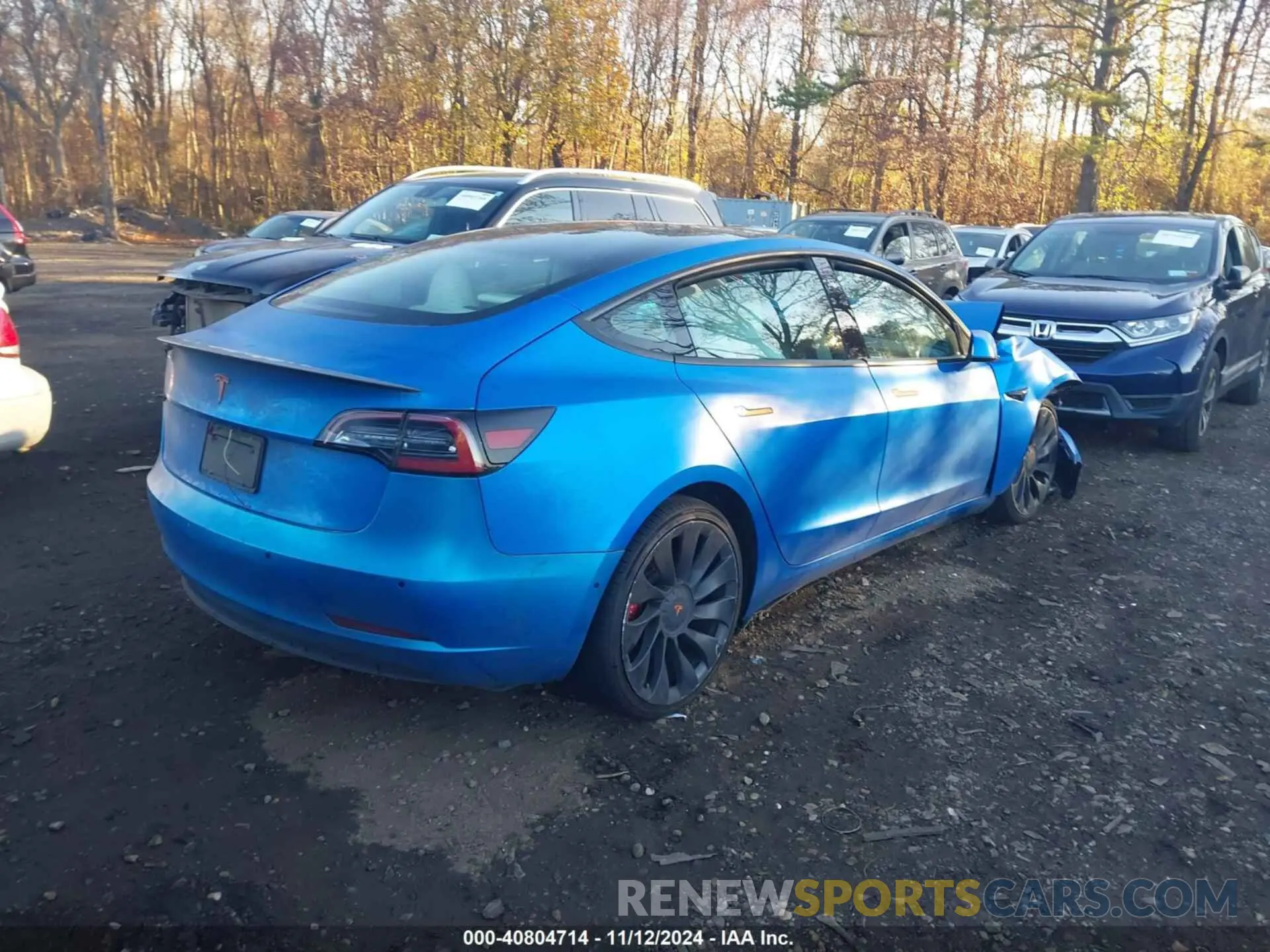 4 fotografías del automóvil dañado 5YJ3E1EC9MF059675 TESLA MODEL 3 2021