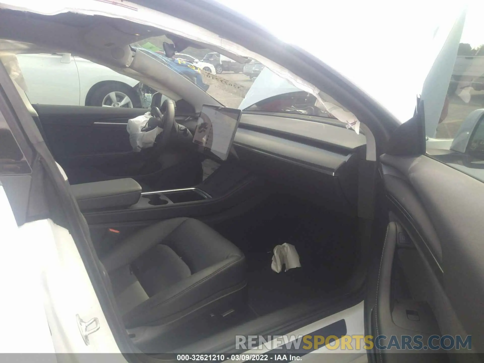 5 fotografías del automóvil dañado 5YJ3E1EC9MF060373 TESLA MODEL 3 2021