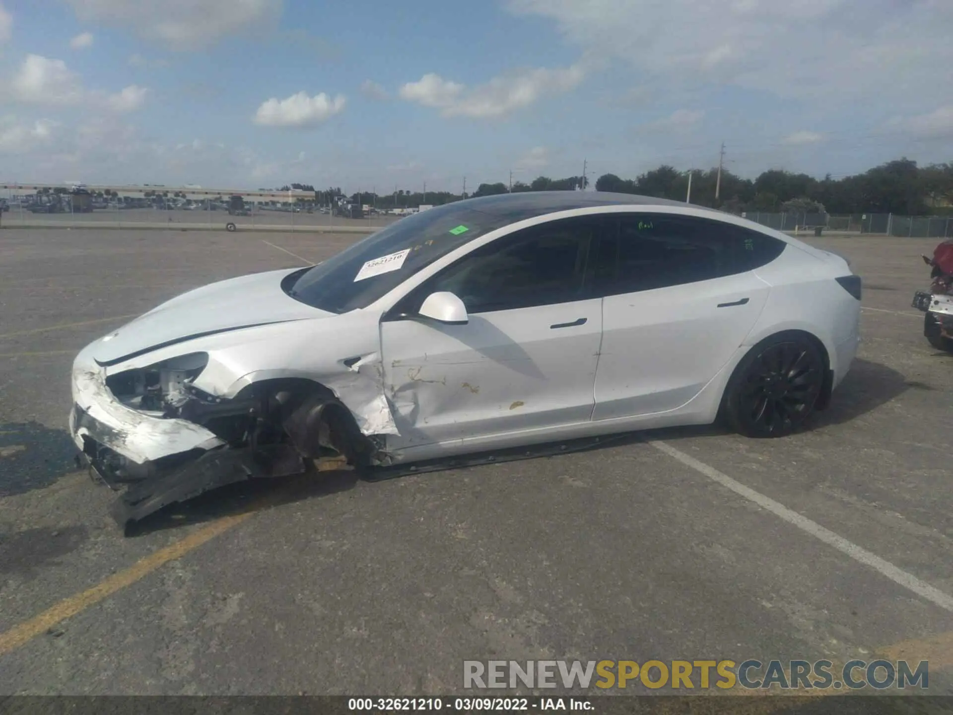 6 fotografías del automóvil dañado 5YJ3E1EC9MF060373 TESLA MODEL 3 2021
