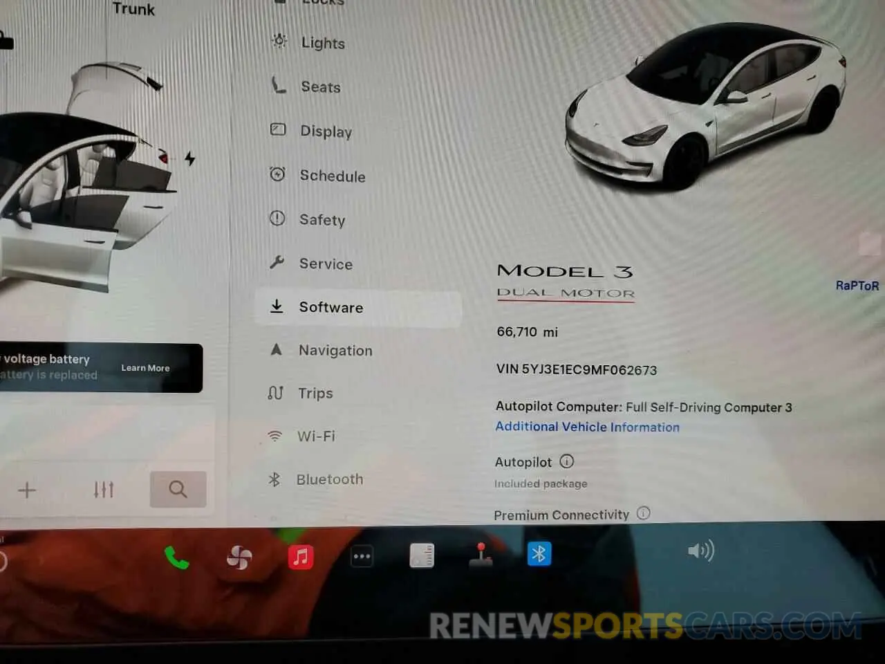 9 fotografías del automóvil dañado 5YJ3E1EC9MF062673 TESLA MODEL 3 2021