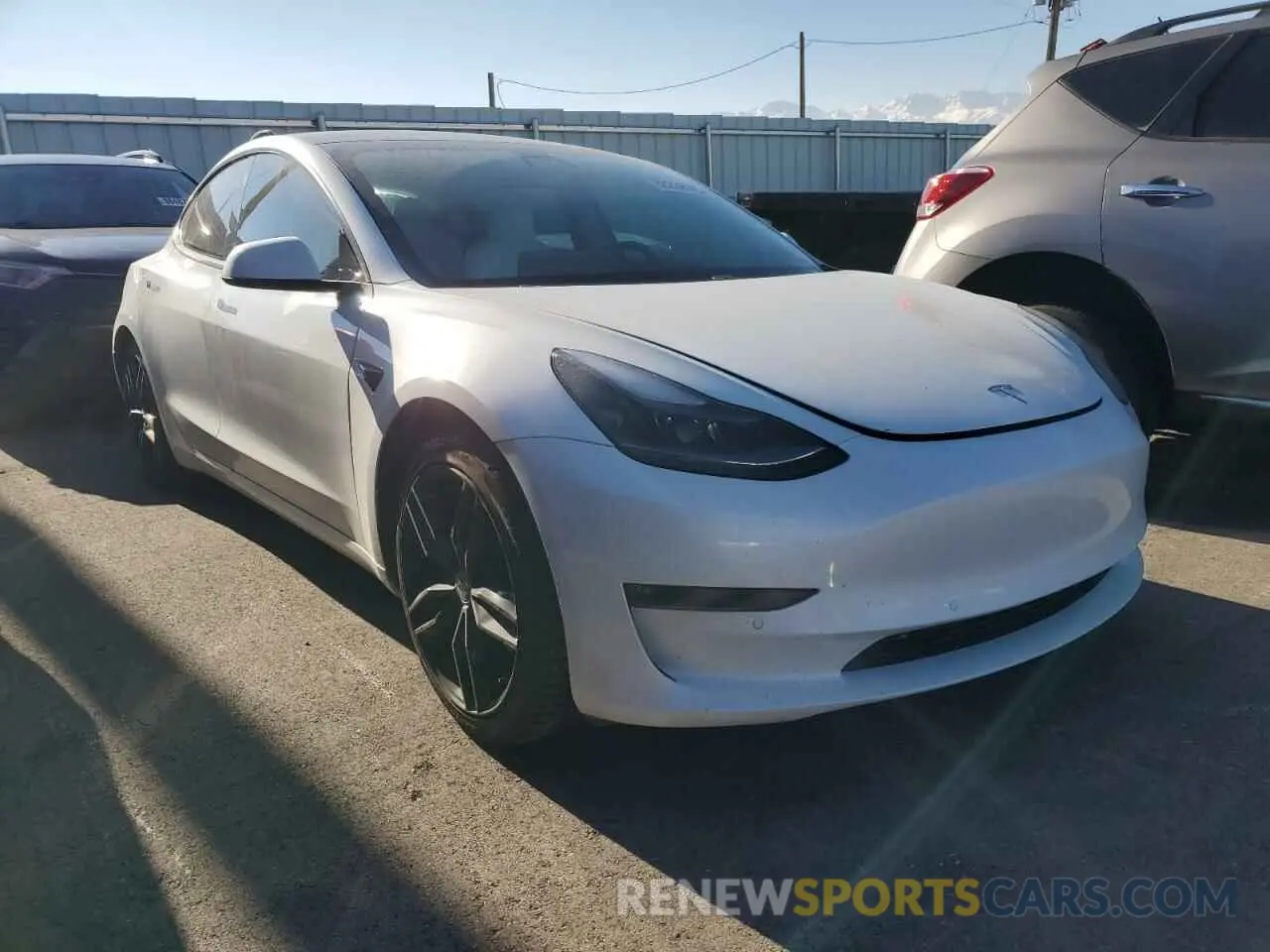 4 fotografías del automóvil dañado 5YJ3E1EC9MF063418 TESLA MODEL 3 2021