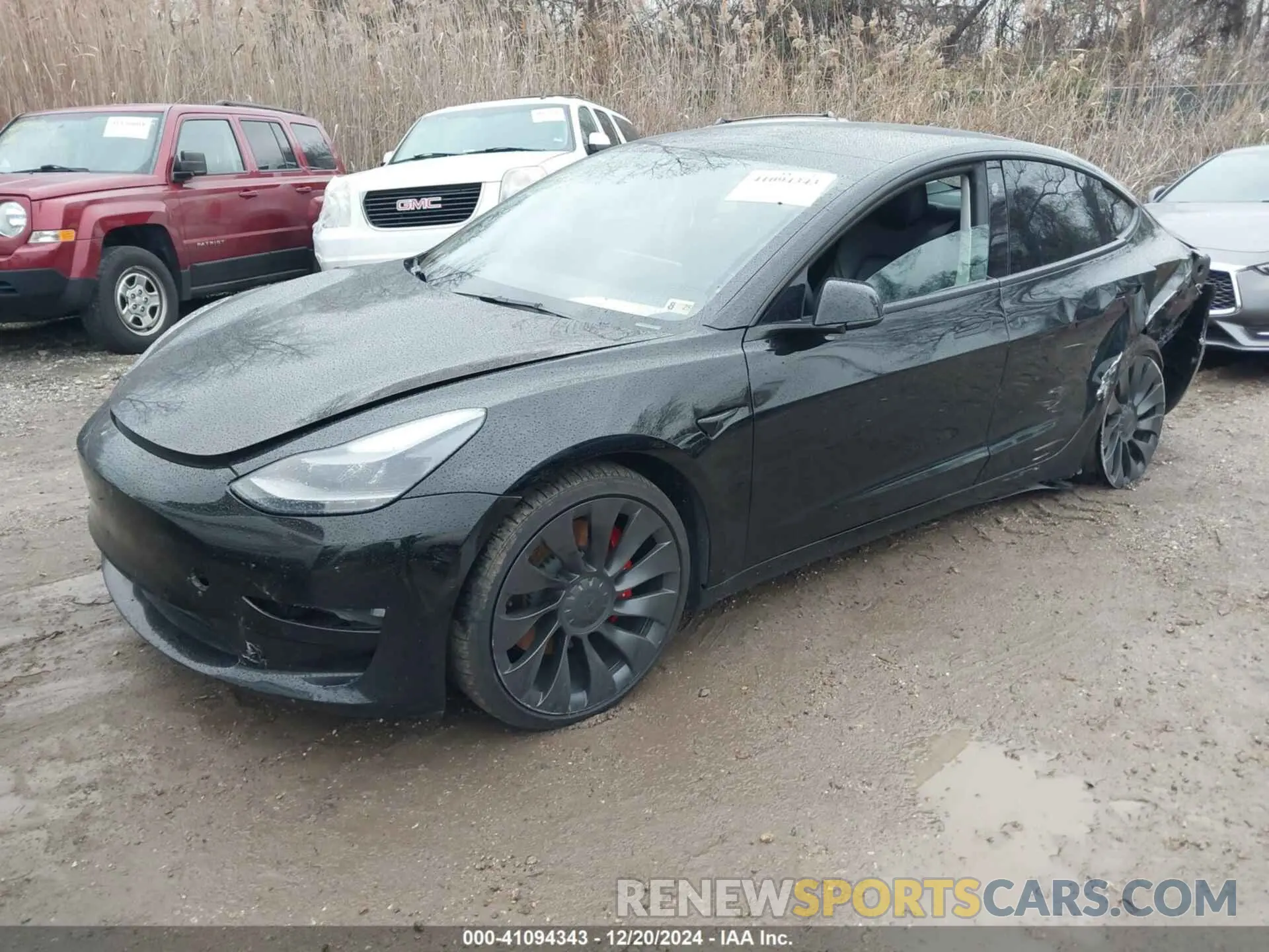 2 fotografías del automóvil dañado 5YJ3E1EC9MF091333 TESLA MODEL 3 2021