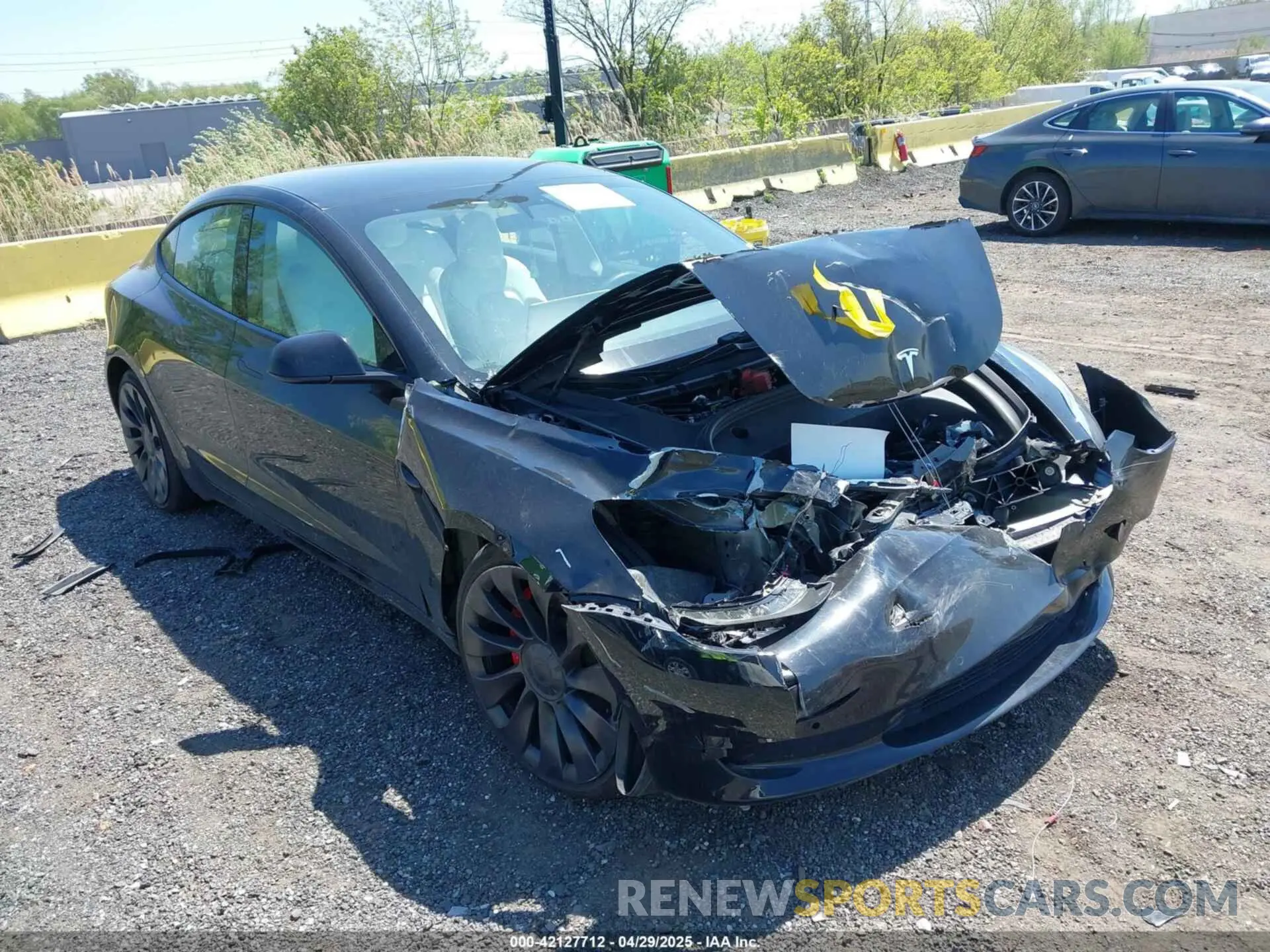 1 fotografías del automóvil dañado 5YJ3E1EC9MF091963 TESLA MODEL 3 2021