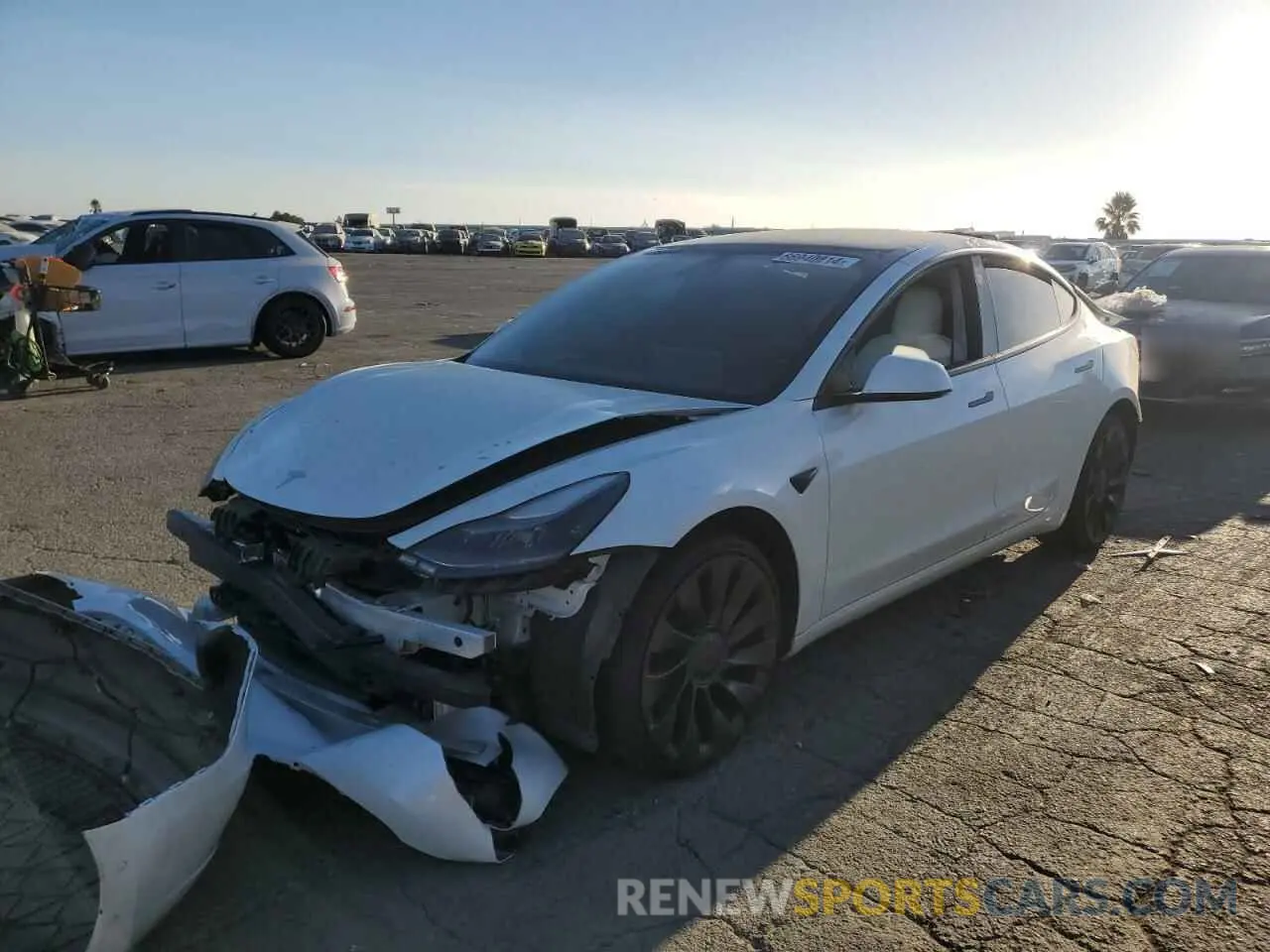 1 fotografías del automóvil dañado 5YJ3E1EC9MF875334 TESLA MODEL 3 2021