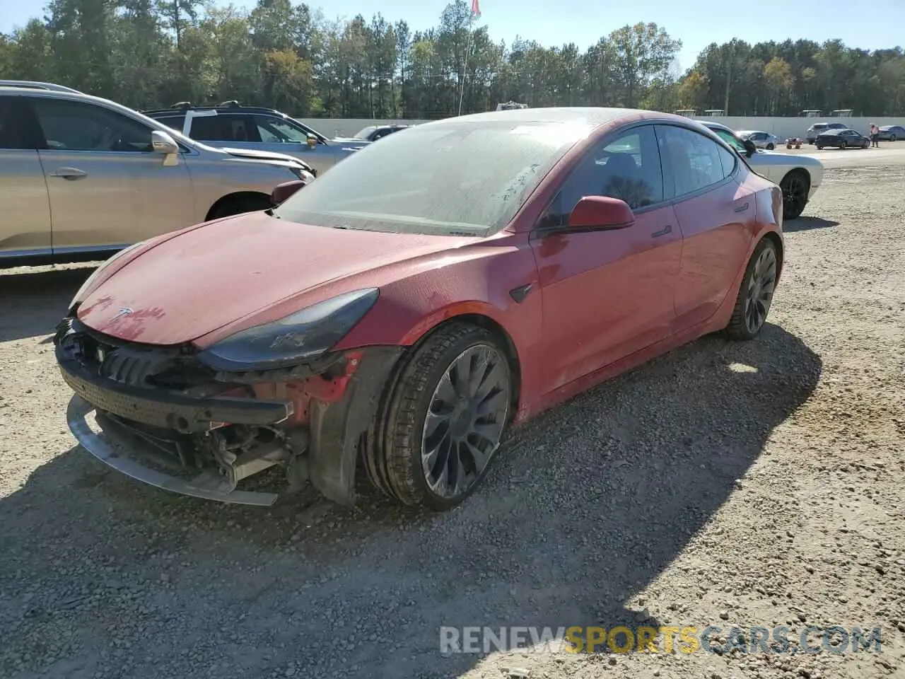 1 fotografías del automóvil dañado 5YJ3E1ECXMF049494 TESLA MODEL 3 2021