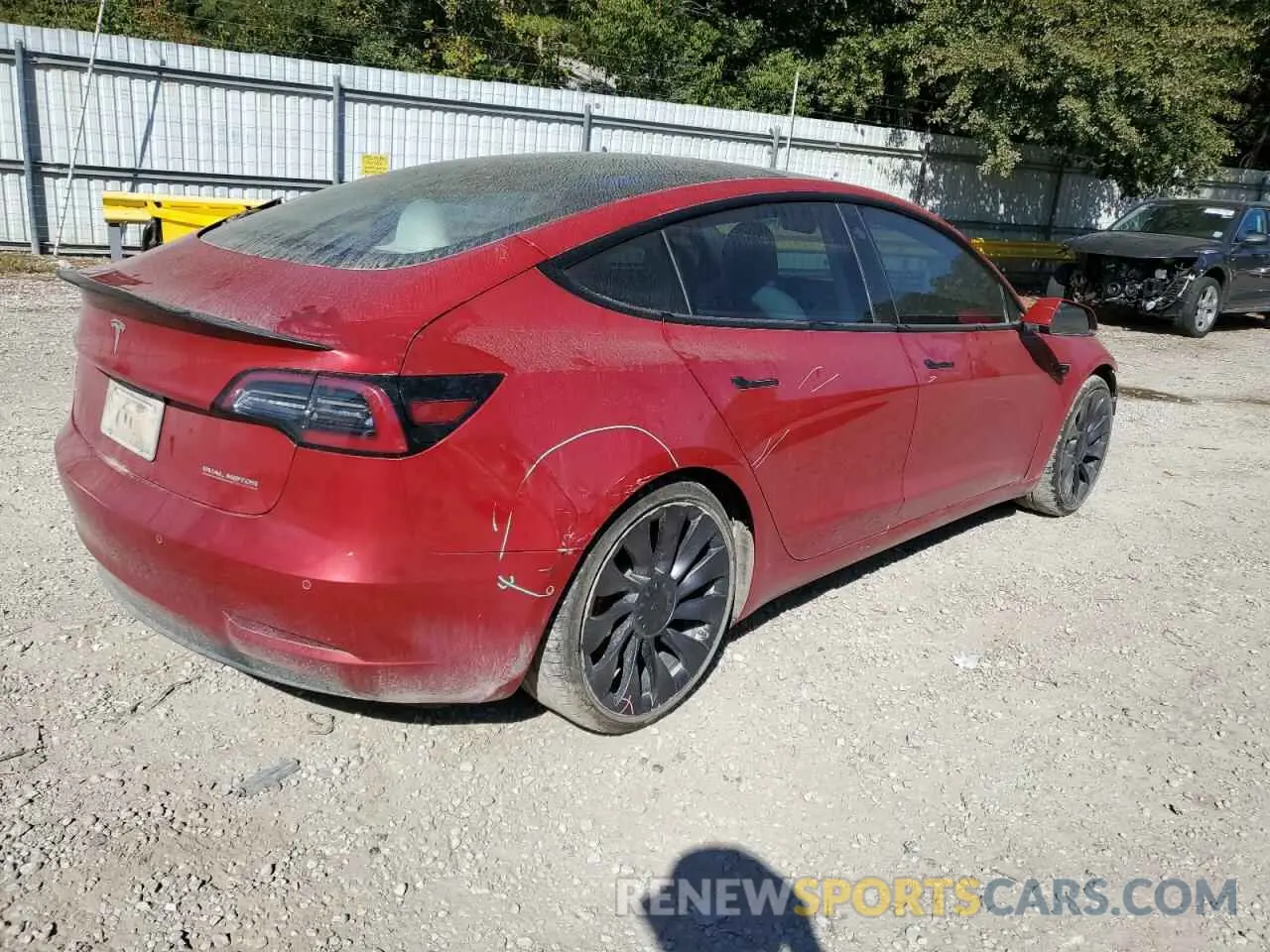 3 fotografías del automóvil dañado 5YJ3E1ECXMF049494 TESLA MODEL 3 2021