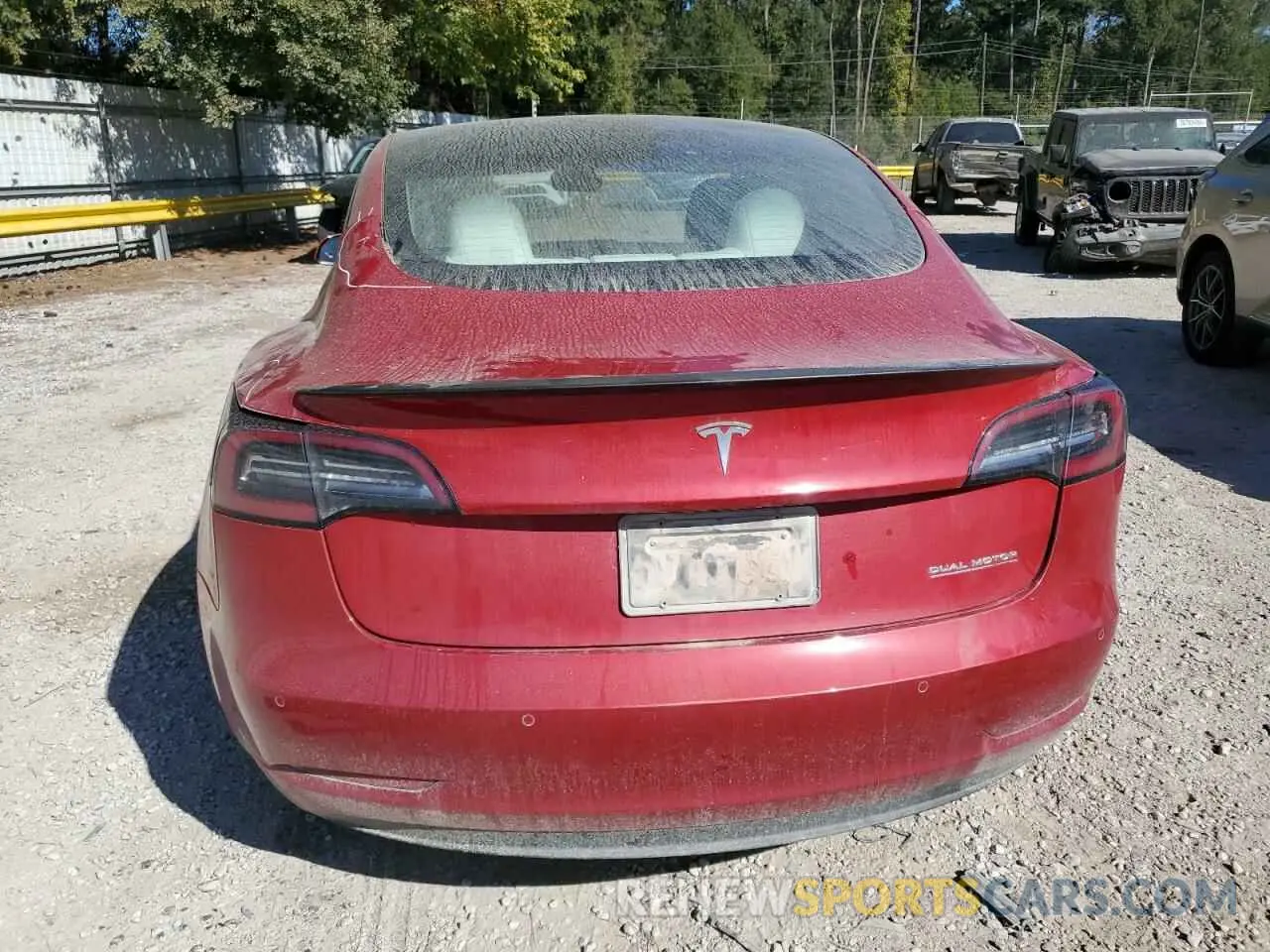 6 fotografías del automóvil dañado 5YJ3E1ECXMF049494 TESLA MODEL 3 2021