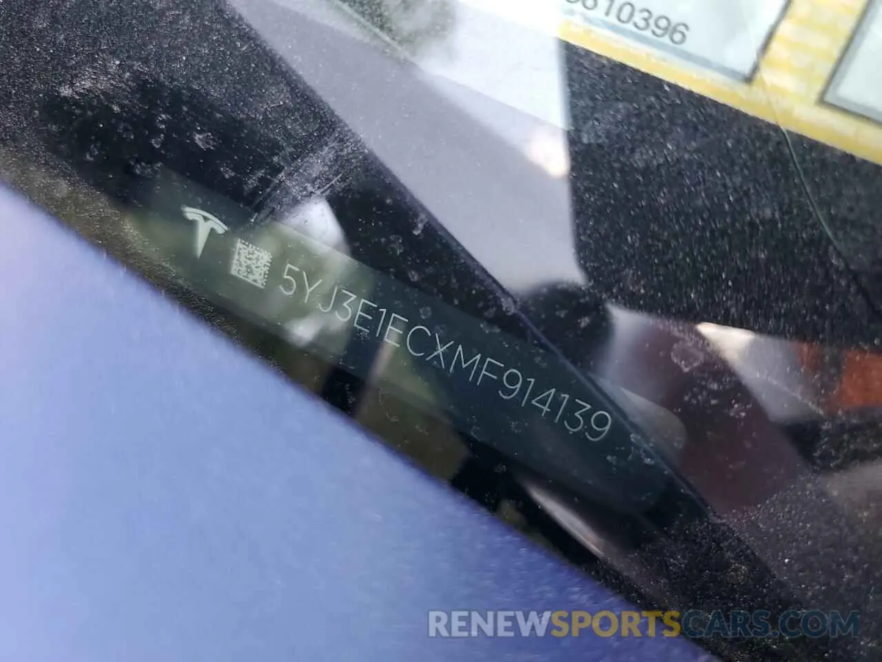 12 fotografías del automóvil dañado 5YJ3E1ECXMF914139 TESLA MODEL 3 2021