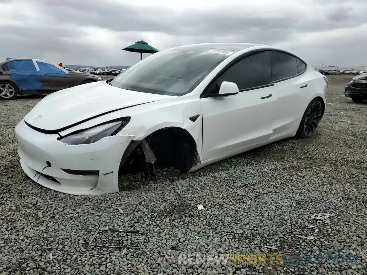 1 fotografías del automóvil dañado 5YJ3E1ECXMF936349 TESLA MODEL 3 2021