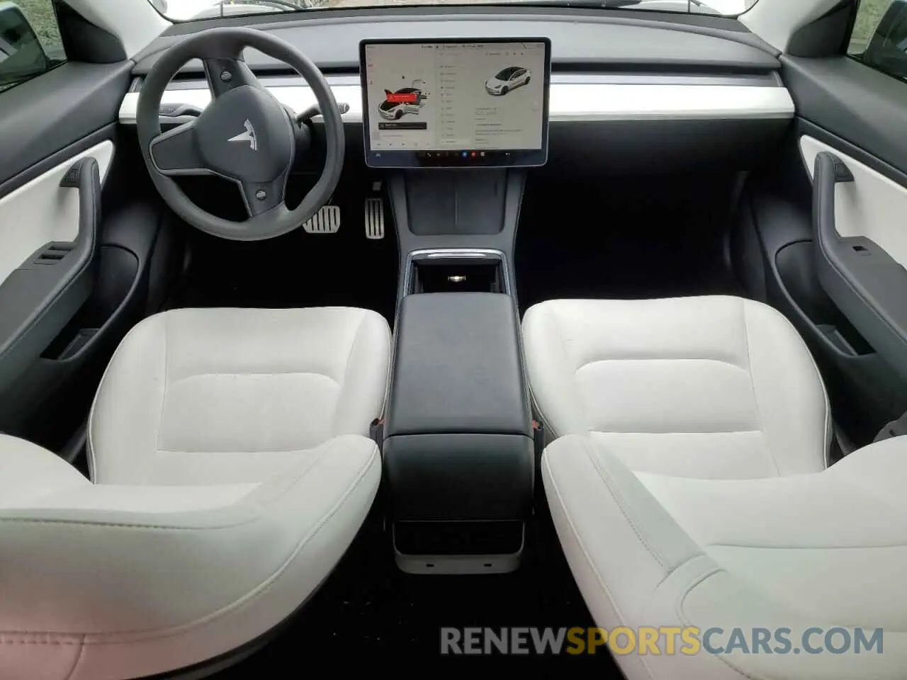 8 fotografías del automóvil dañado 5YJ3E1ECXMF936349 TESLA MODEL 3 2021