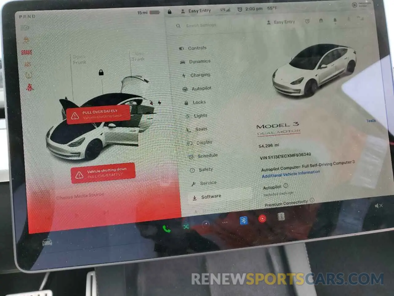 9 fotografías del automóvil dañado 5YJ3E1ECXMF936349 TESLA MODEL 3 2021