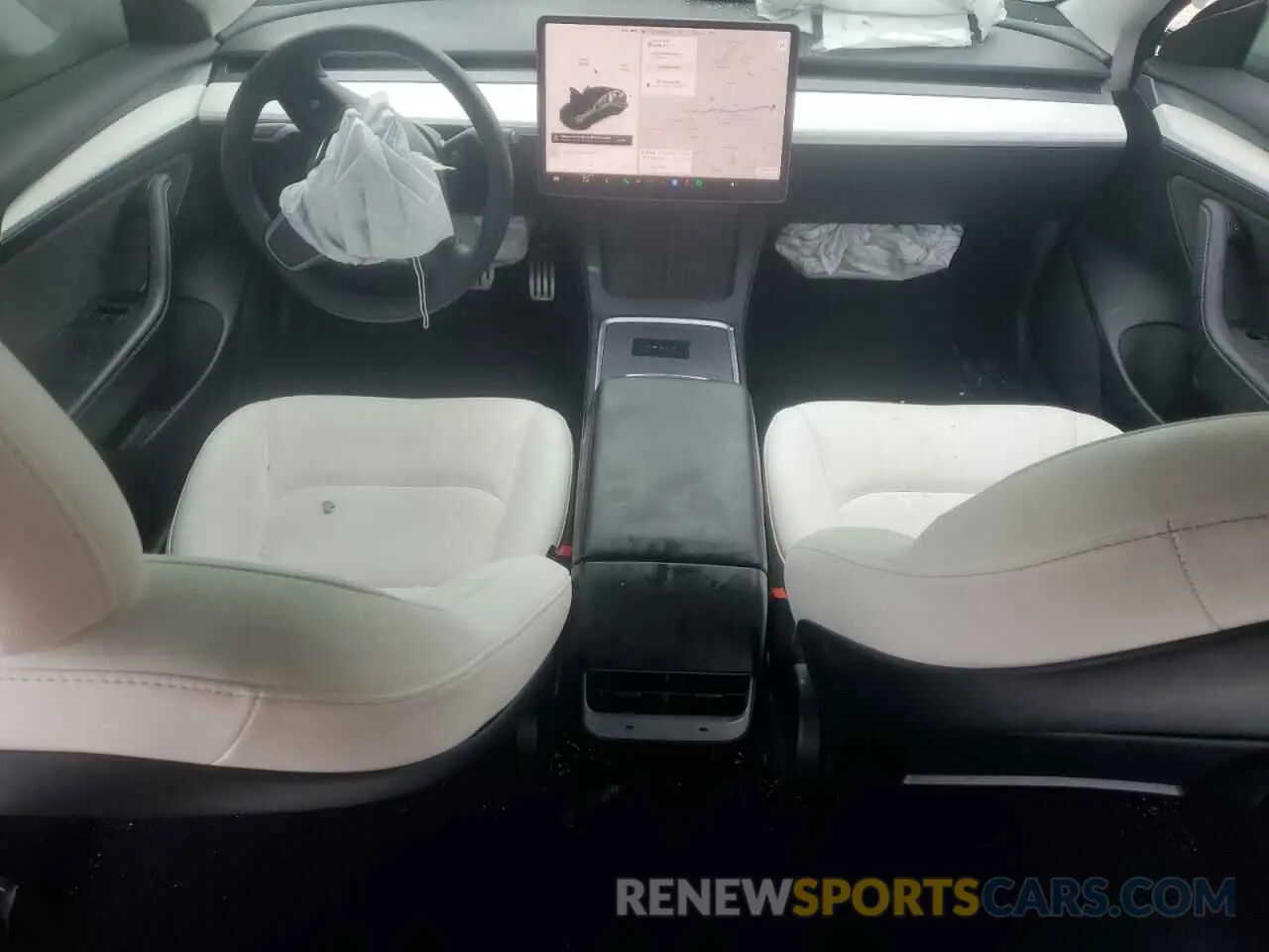 8 fotografías del automóvil dañado 5YJ3E1ECXMF984417 TESLA MODEL 3 2021