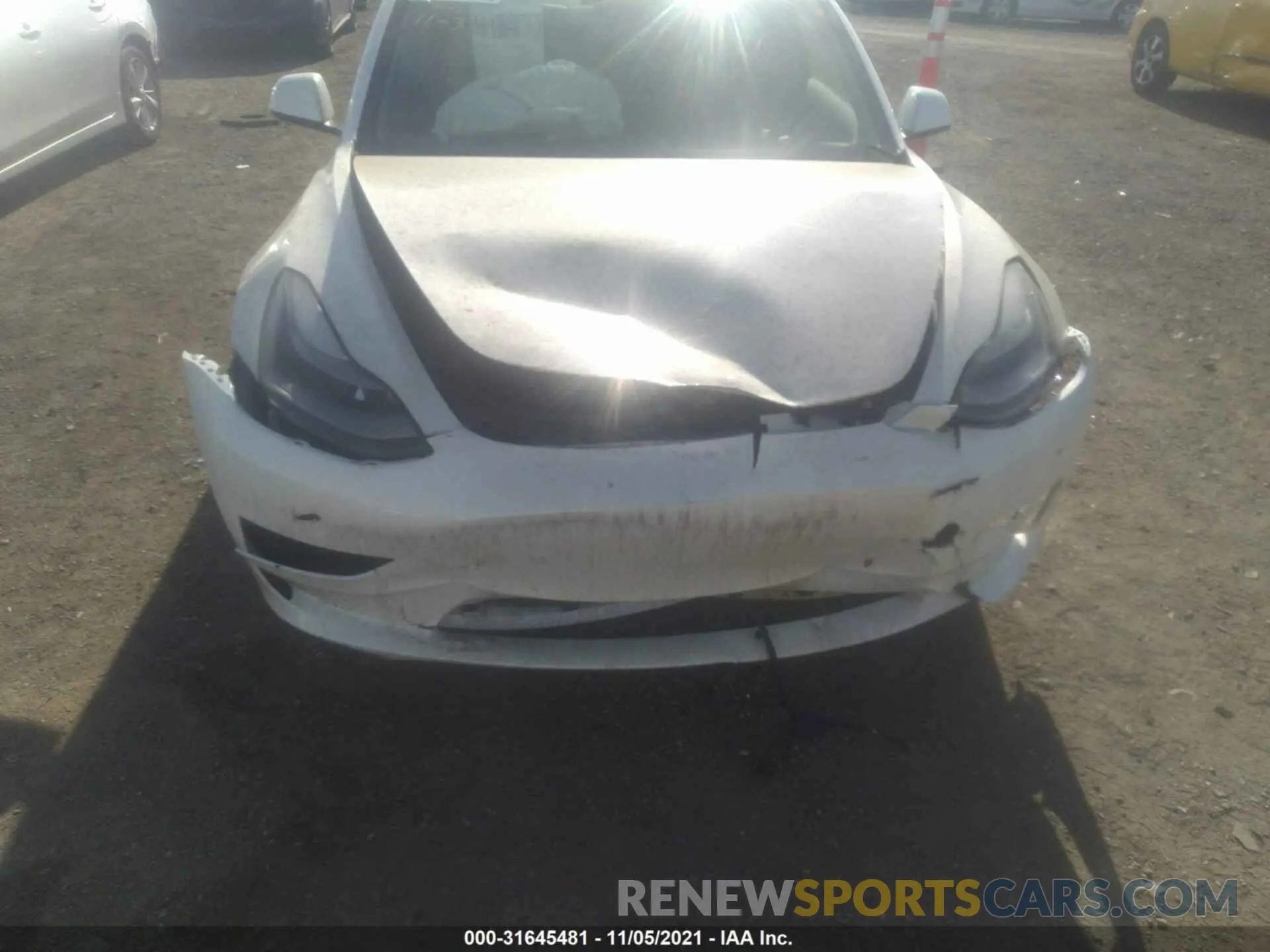 6 fotografías del automóvil dañado 5YJ3E1ECXMF996857 TESLA MODEL 3 2021