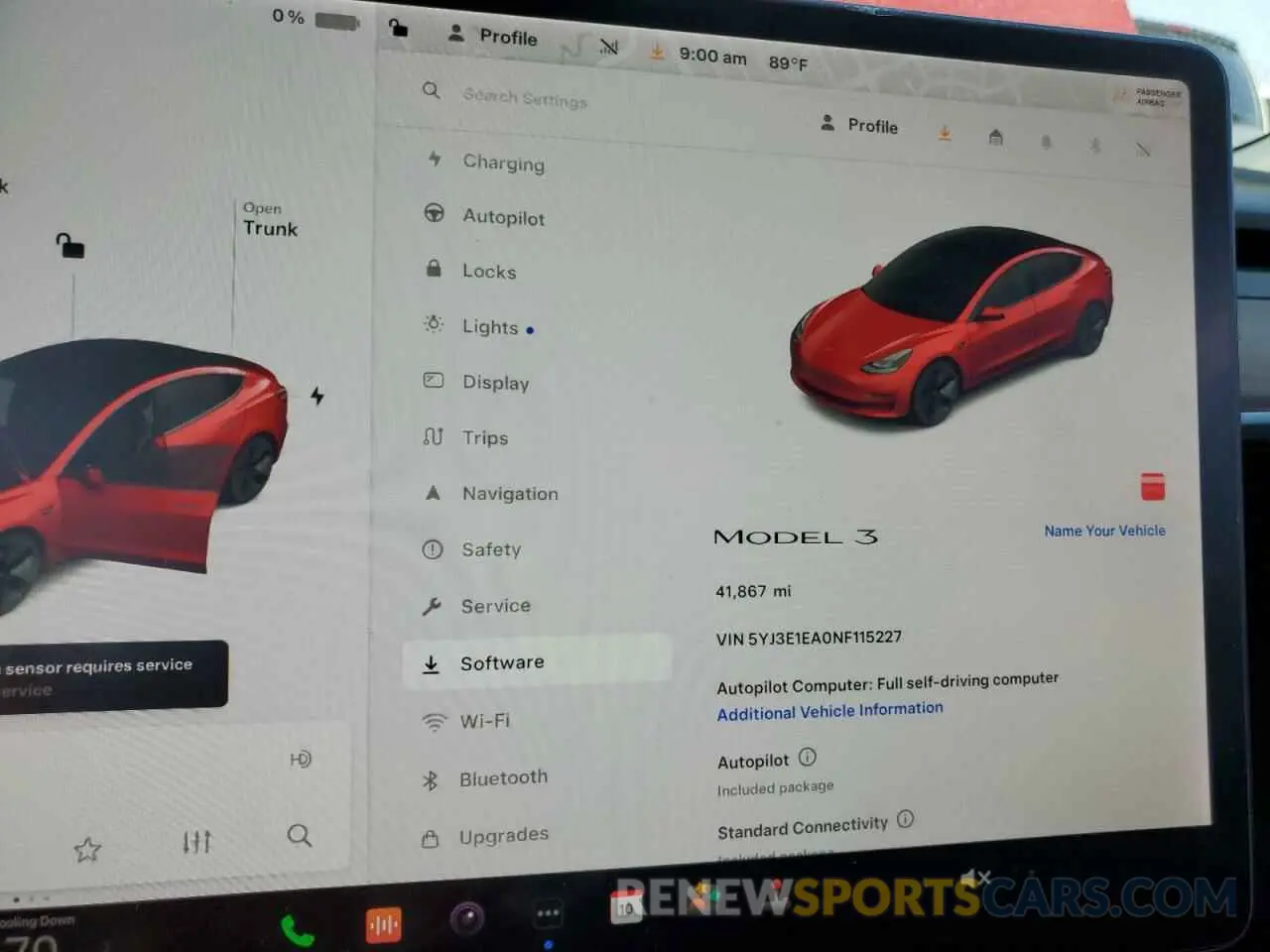 9 fotografías del automóvil dañado 5YJ3E1EA0NF115227 TESLA MODEL 3 2022