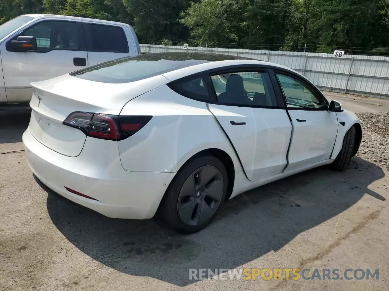 3 fotografías del automóvil dañado 5YJ3E1EA0NF156411 TESLA MODEL 3 2022