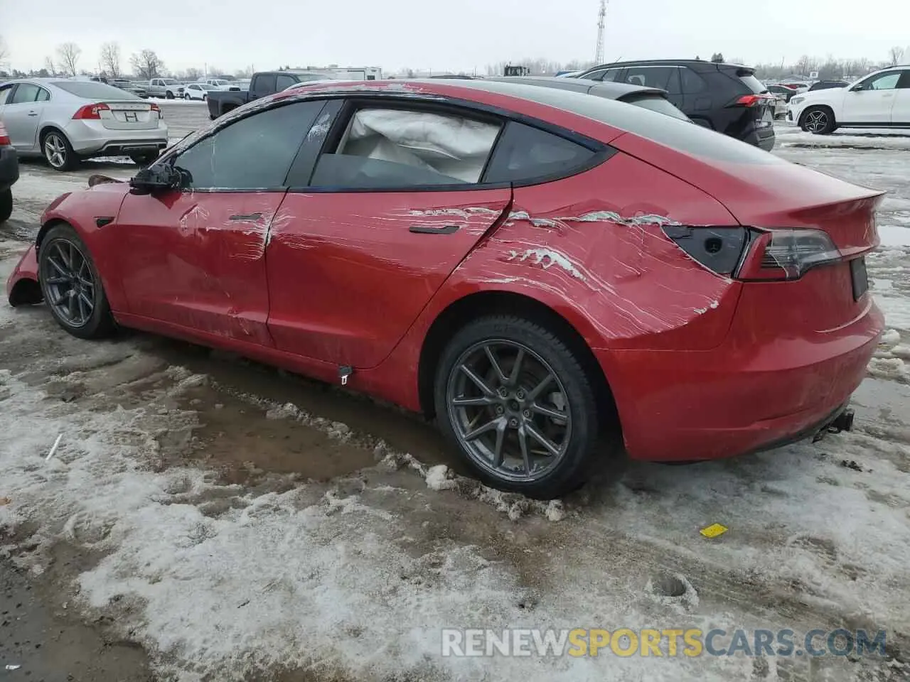 2 fotografías del automóvil dañado 5YJ3E1EA0NF157719 TESLA MODEL 3 2022
