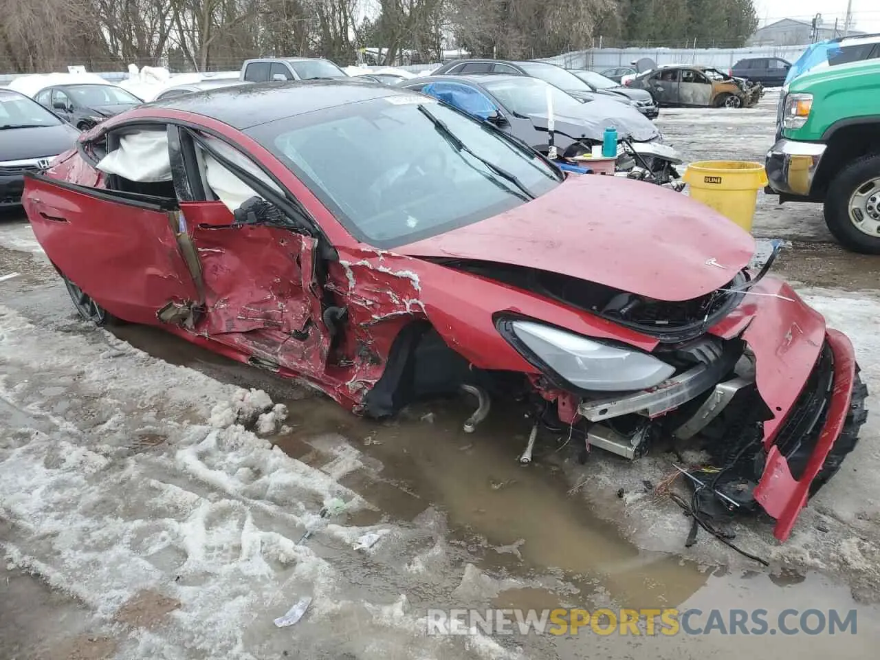 4 fotografías del automóvil dañado 5YJ3E1EA0NF157719 TESLA MODEL 3 2022