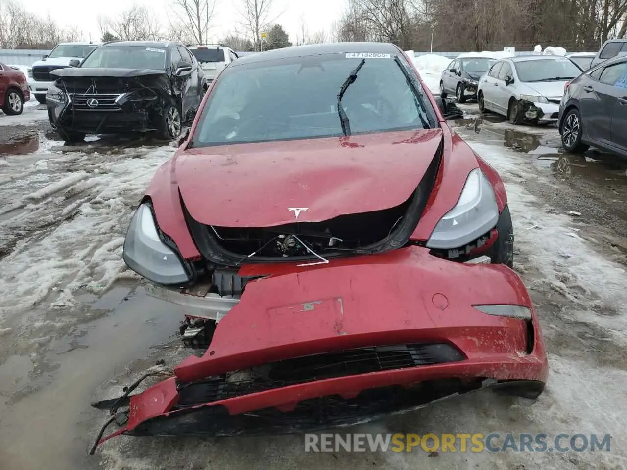 5 fotografías del automóvil dañado 5YJ3E1EA0NF157719 TESLA MODEL 3 2022