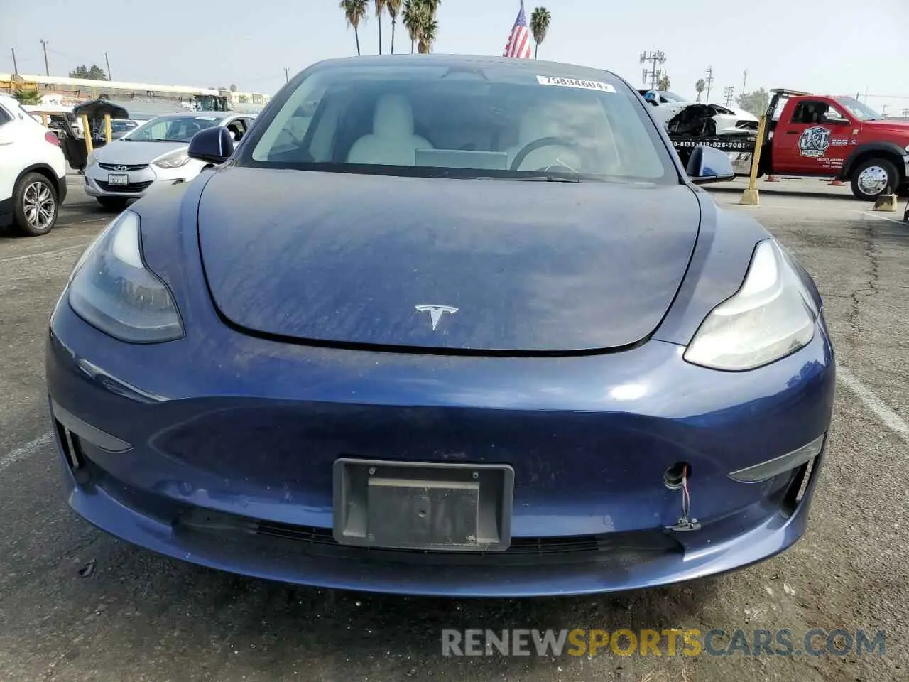 5 fotografías del automóvil dañado 5YJ3E1EA0NF158837 TESLA MODEL 3 2022