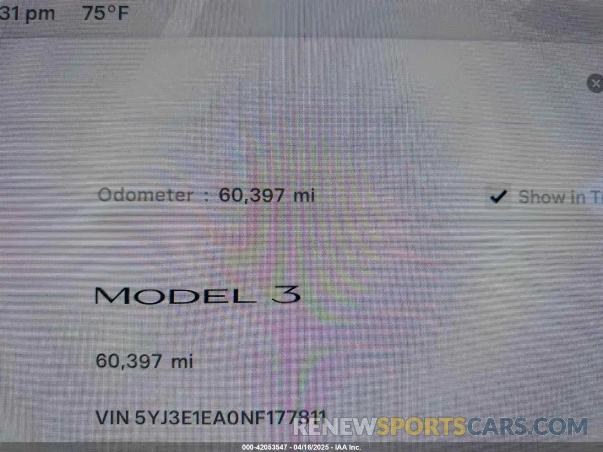 16 fotografías del automóvil dañado 5YJ3E1EA0NF177811 TESLA MODEL 3 2022