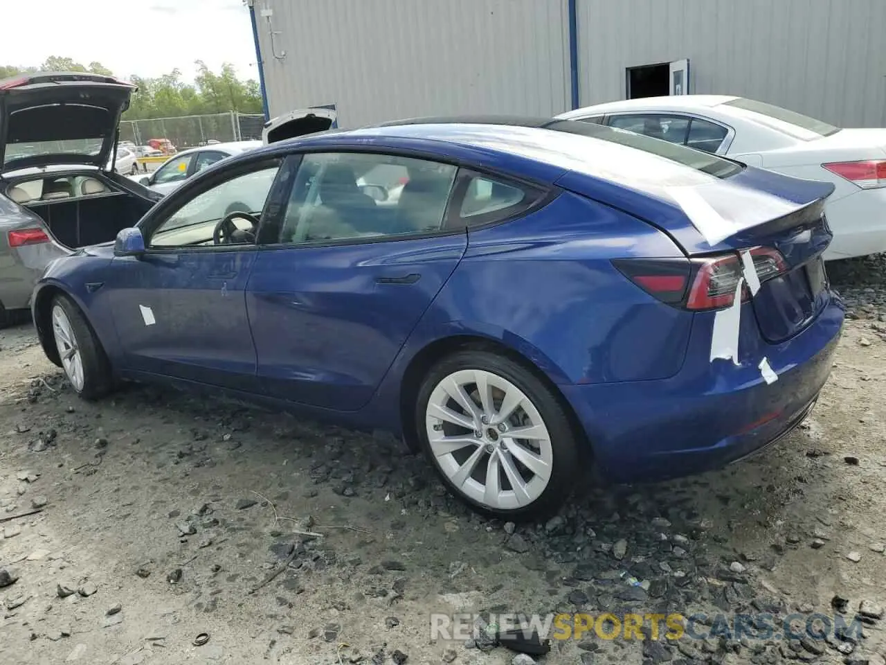2 fotografías del automóvil dañado 5YJ3E1EA0NF184984 TESLA MODEL 3 2022