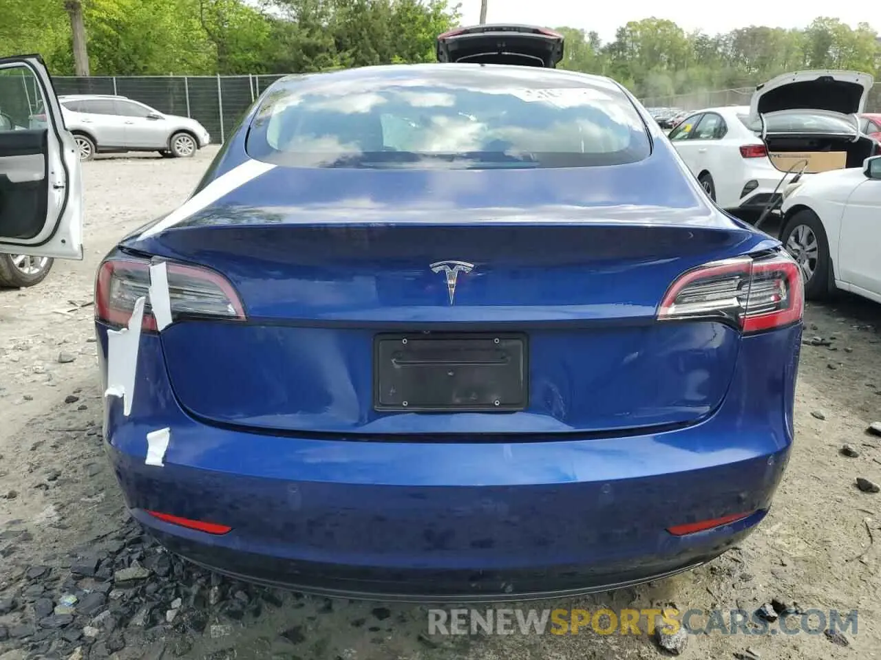 6 fotografías del automóvil dañado 5YJ3E1EA0NF184984 TESLA MODEL 3 2022