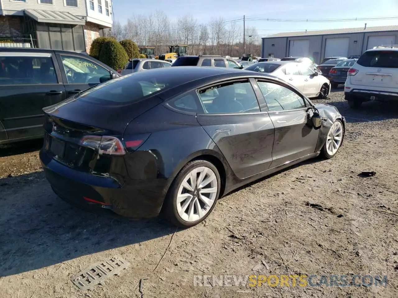 3 fotografías del automóvil dañado 5YJ3E1EA0NF186301 TESLA MODEL 3 2022