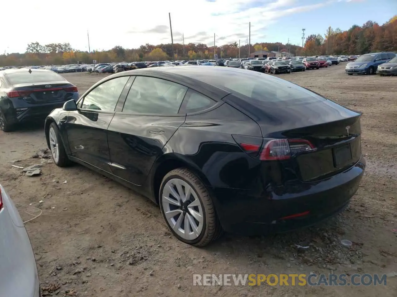 3 fotografías del automóvil dañado 5YJ3E1EA0NF187237 TESLA MODEL 3 2022