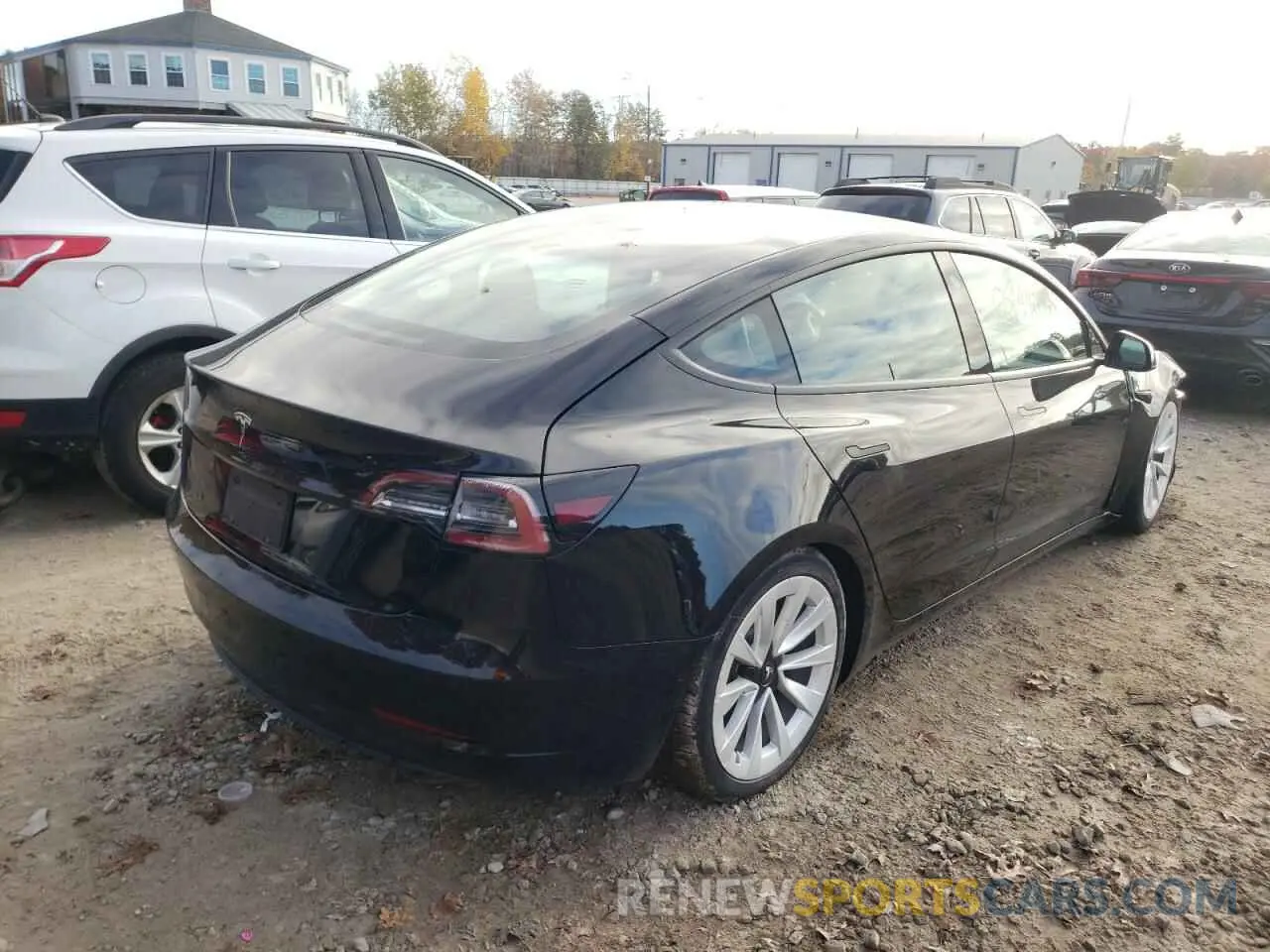4 fotografías del automóvil dañado 5YJ3E1EA0NF187237 TESLA MODEL 3 2022